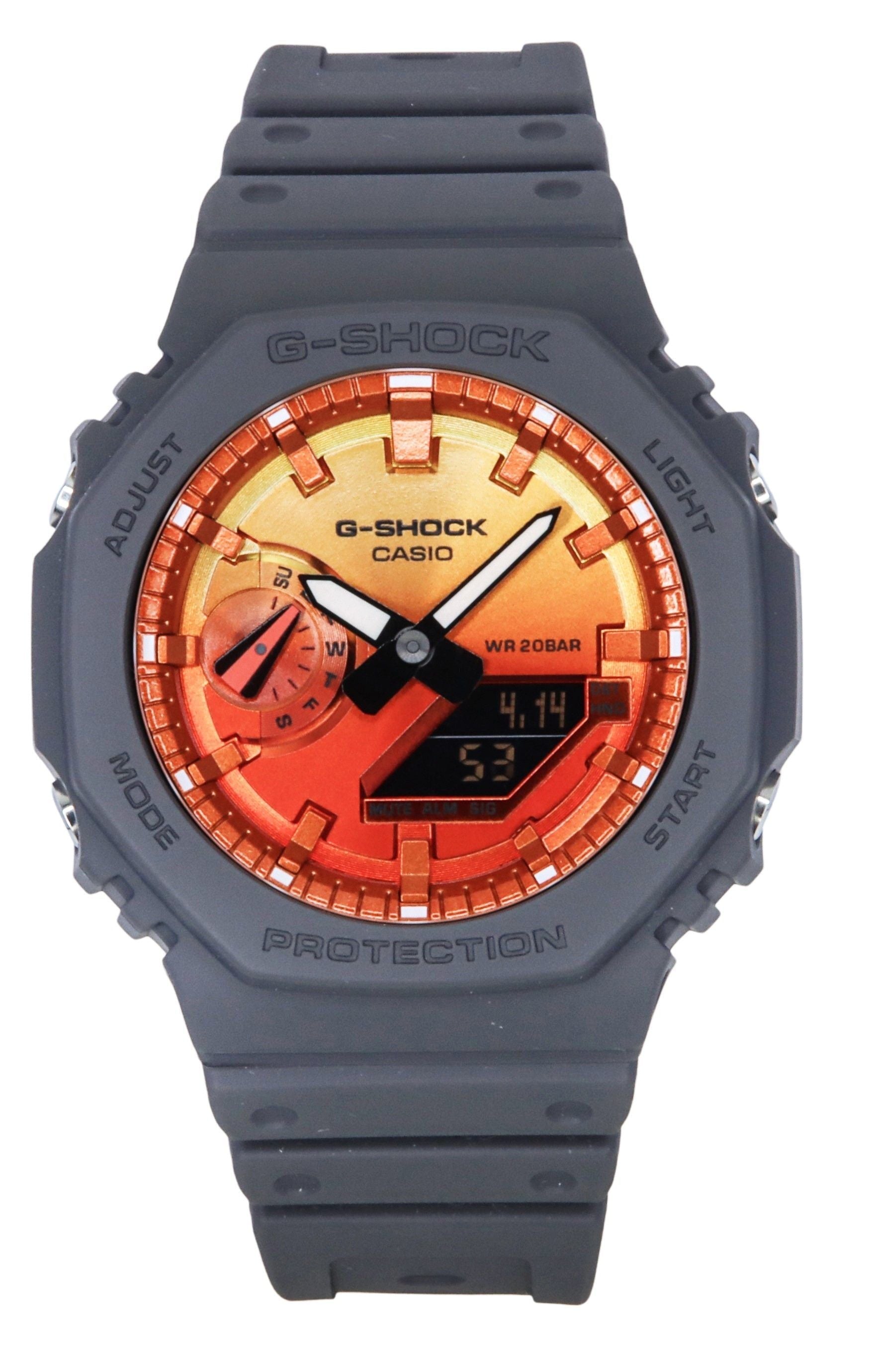 Casio G - Shock Analog Digital Bio - Based Resin Strap Multicolor Dial Quartz GA - 2100FL - 8A 200M Men's Watch - Prestige Stones