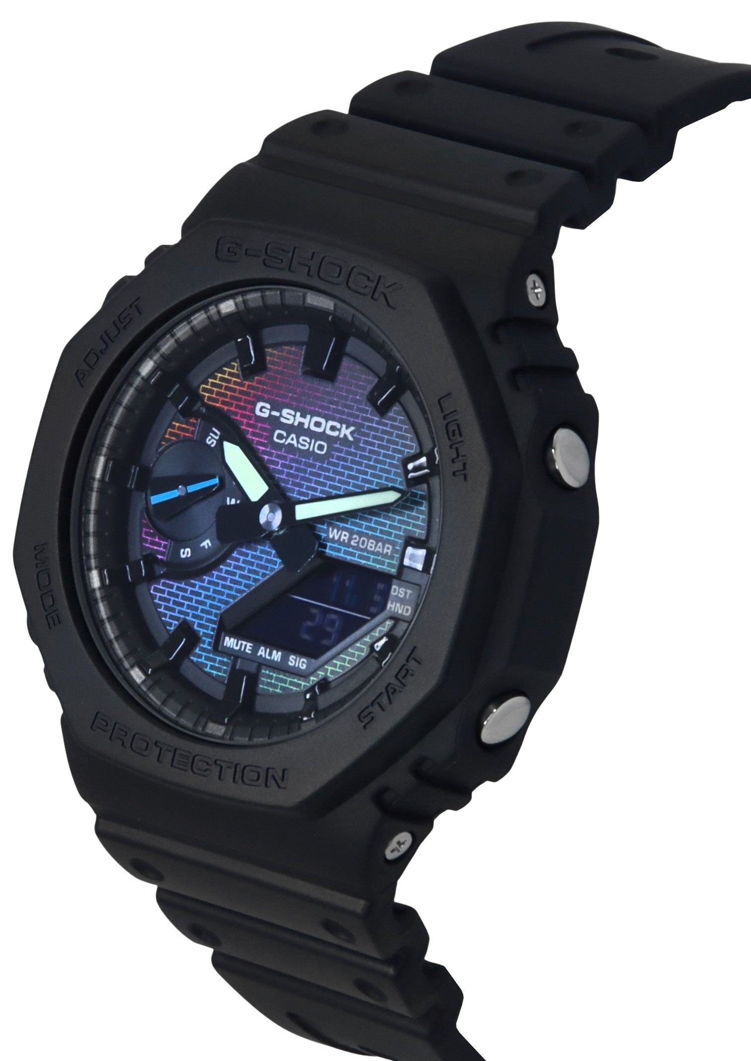 Casio G - Shock Analog Digital Bio - Based Resin Strap Multicolor Dial Quartz GA - 2100RW - 1A 200M Men's Watch - Prestige Stones
