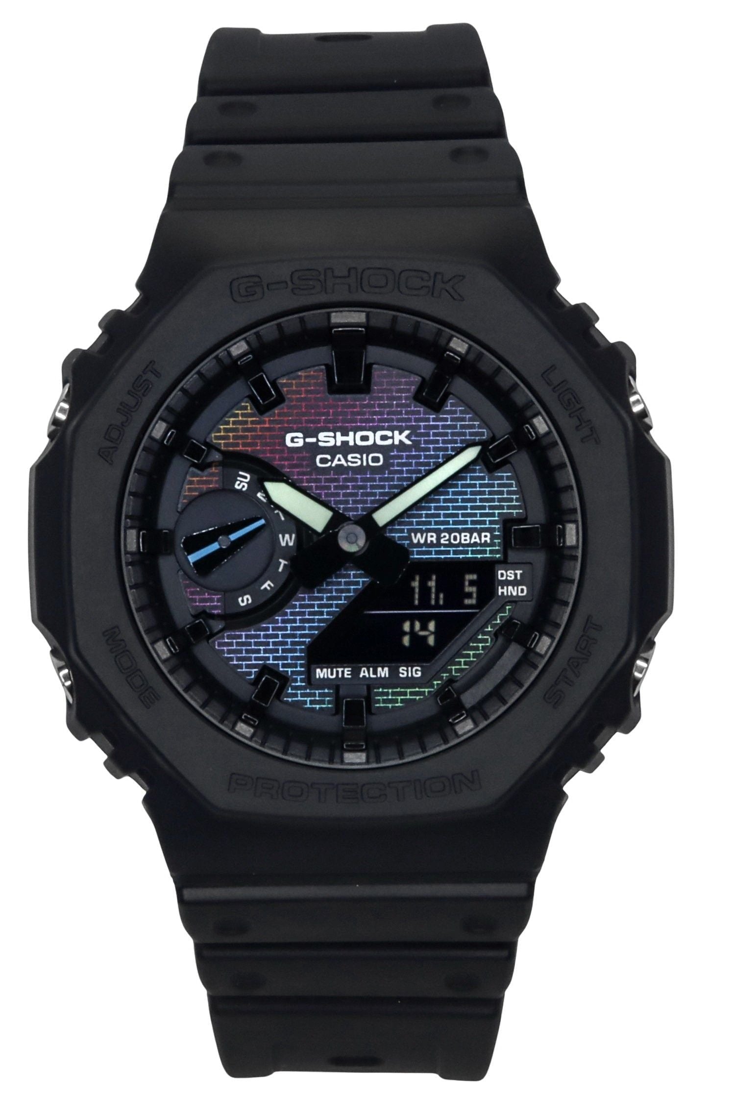 Casio G - Shock Analog Digital Bio - Based Resin Strap Multicolor Dial Quartz GA - 2100RW - 1A 200M Men's Watch - Prestige Stones