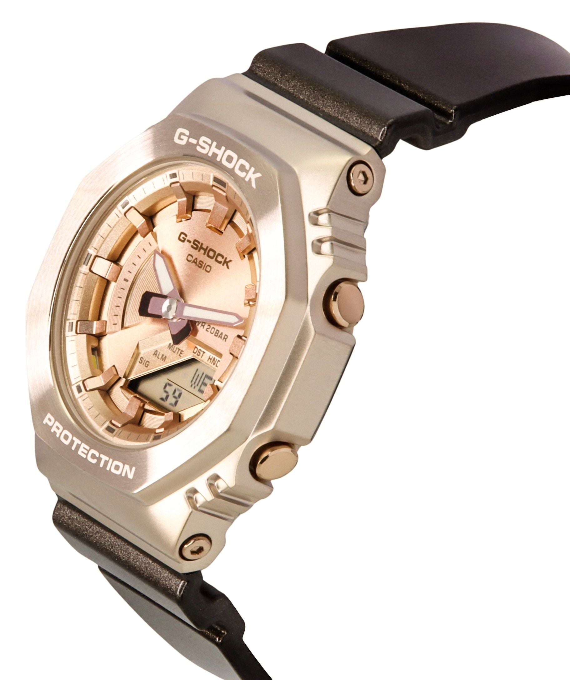 Casio G - Shock Analog Digital Bio - Based Resin Strap Rose Gold Dial Quartz GM - S2100CB - 5A 200M Women's Watch - Prestige Stones