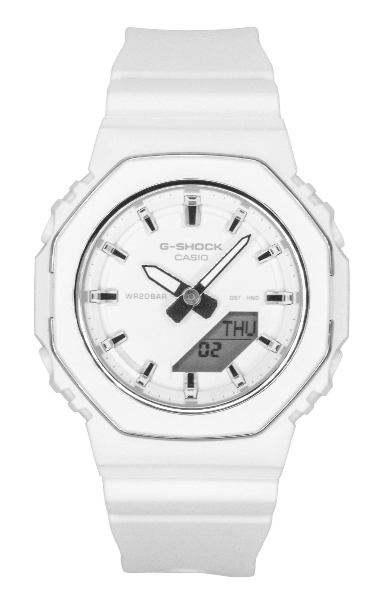 Casio G - Shock Analog Digital Bio - Based Resin Strap White Dial Quartz GMA - P2110 - 7A 200M Women's Watch - Prestige Stones