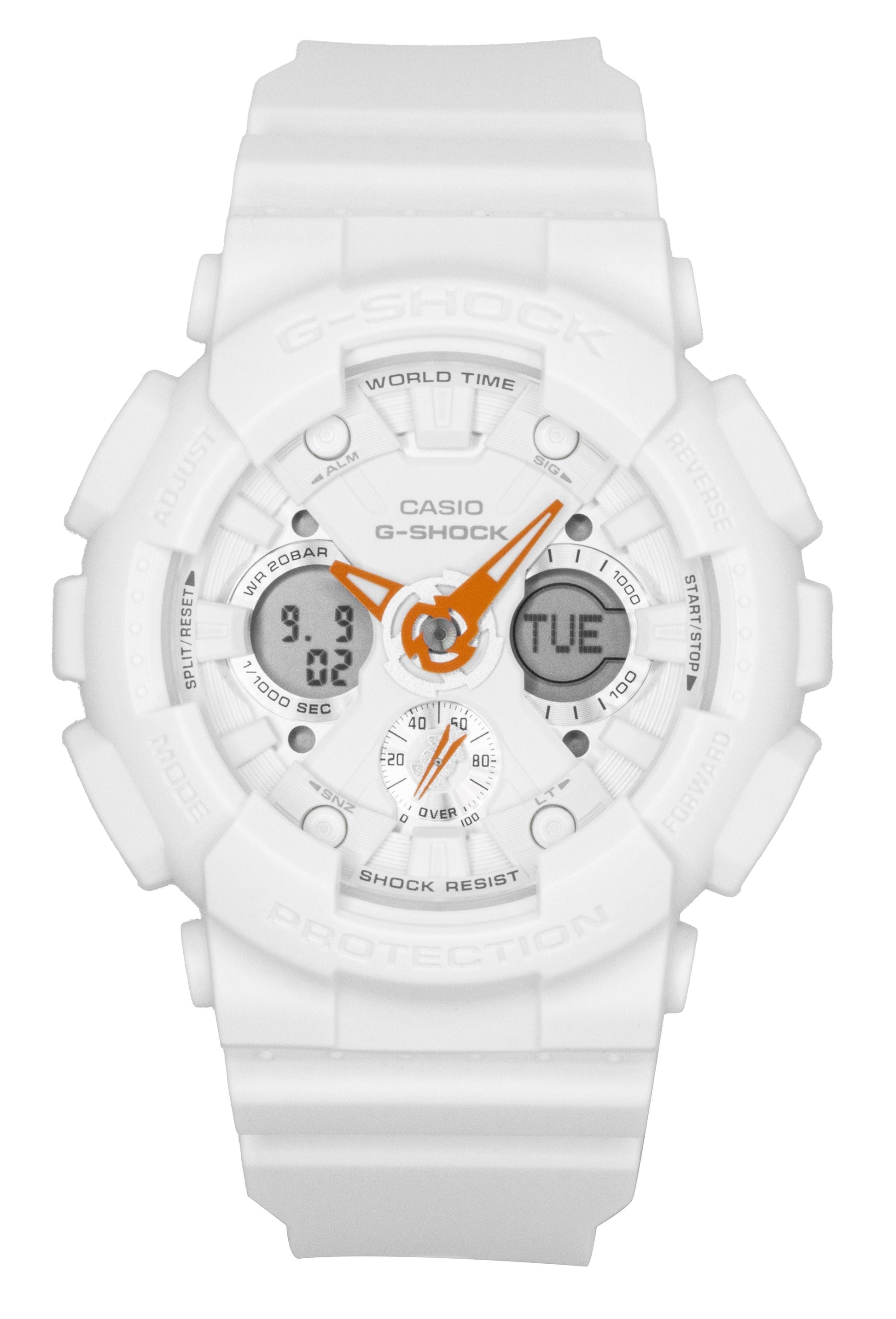 Casio G - Shock Analog Digital Bio - Based Resin White Dial Quartz GMA - S120SA - 7A1 200M Women's Watch - Prestige Stones