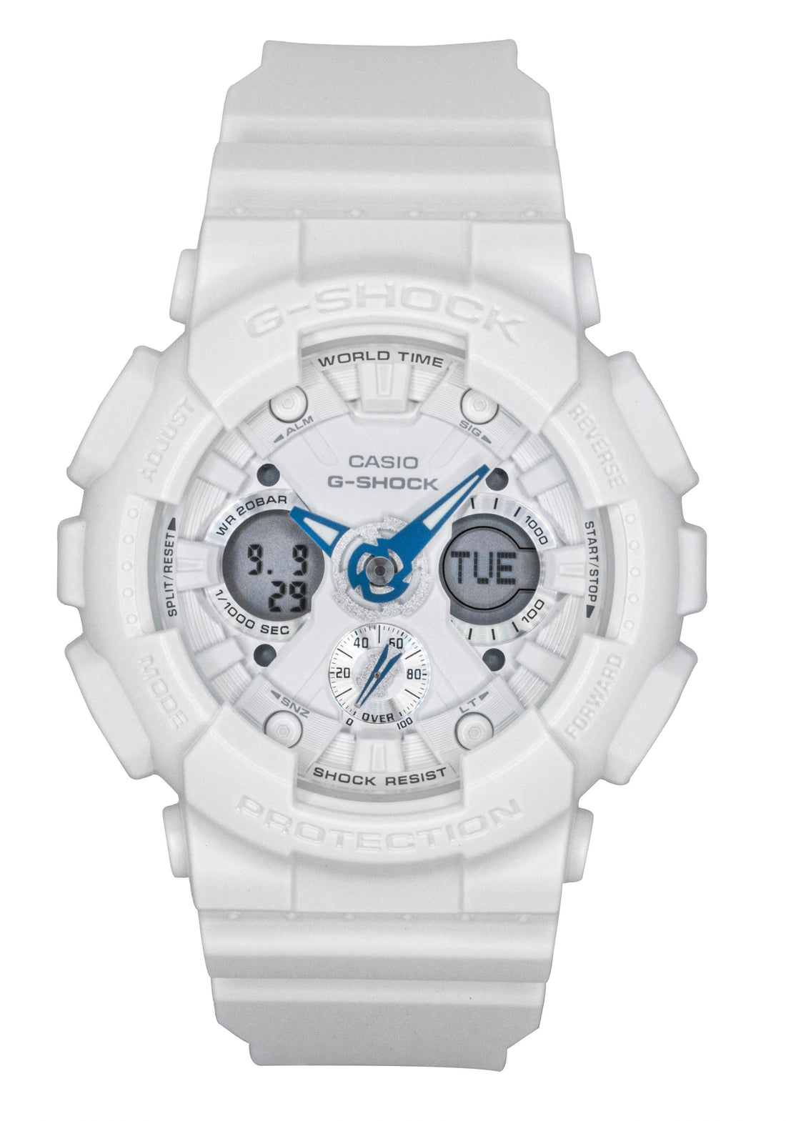 Casio G - Shock Analog Digital Bio - Based Resin White Dial Quartz GMA - S120SA - 7A2 200M Women's Watch - Prestige Stones