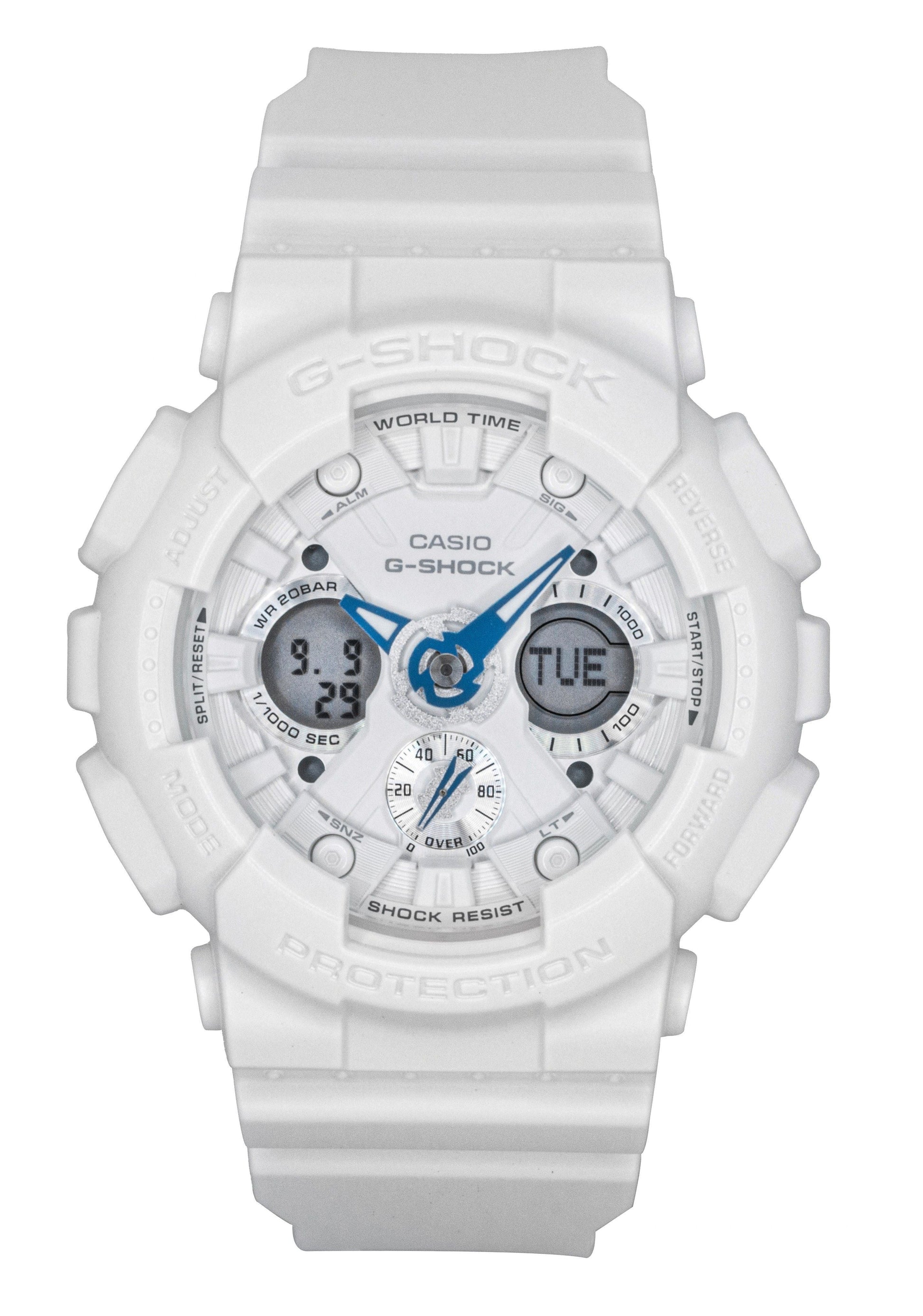 Casio G - Shock Analog Digital Bio - Based Resin White Dial Quartz GMA - S120SA - 7A2 200M Women's Watch - Prestige Stones