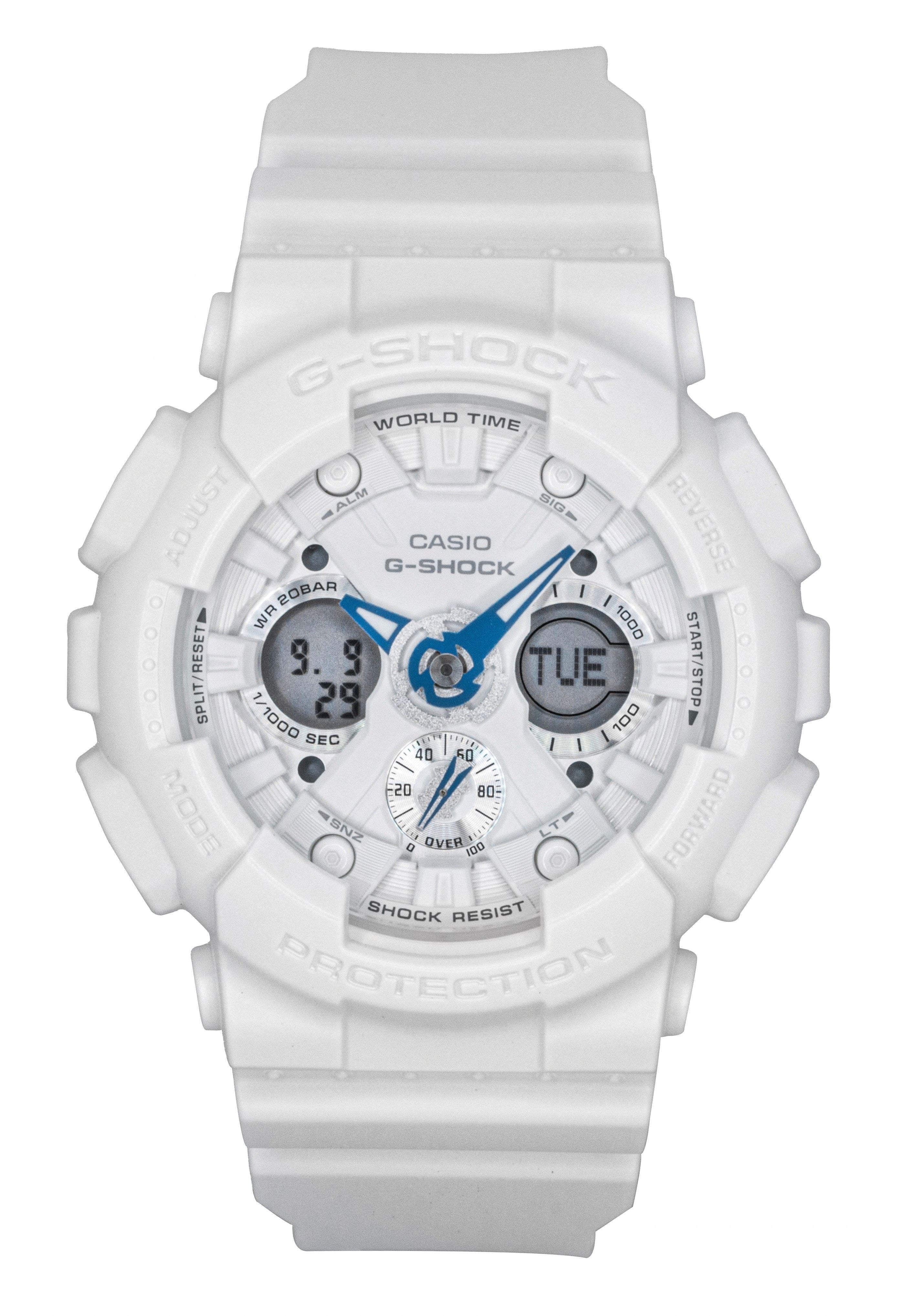 Casio G - Shock Analog Digital Bio - Based Resin White Dial Quartz GMA - S120SA - 7A2 200M Women's Watch - Prestige Stones