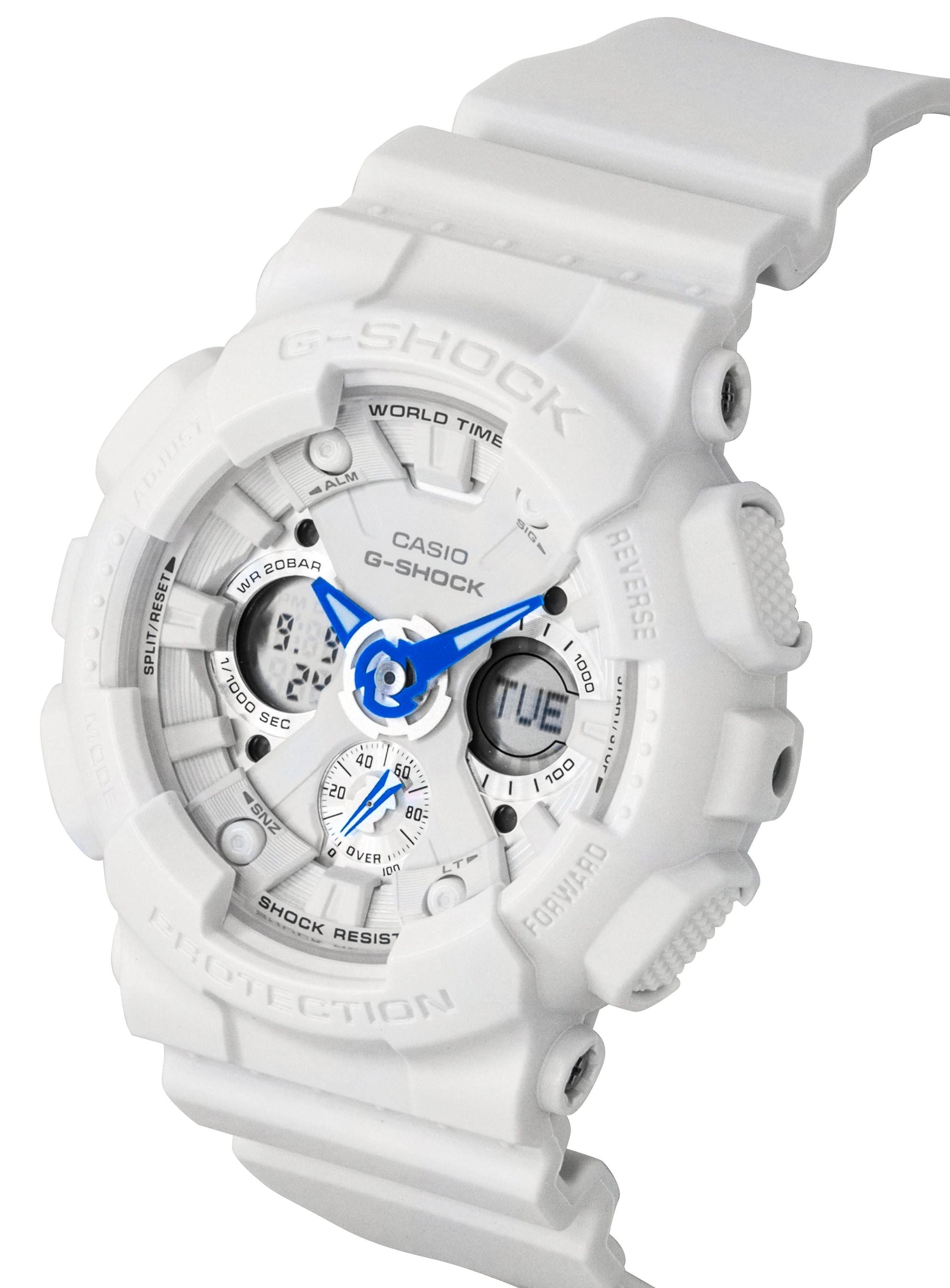 Casio G - Shock Analog Digital Bio - Based Resin White Dial Quartz GMA - S120SA - 7A2 200M Women's Watch - Prestige Stones