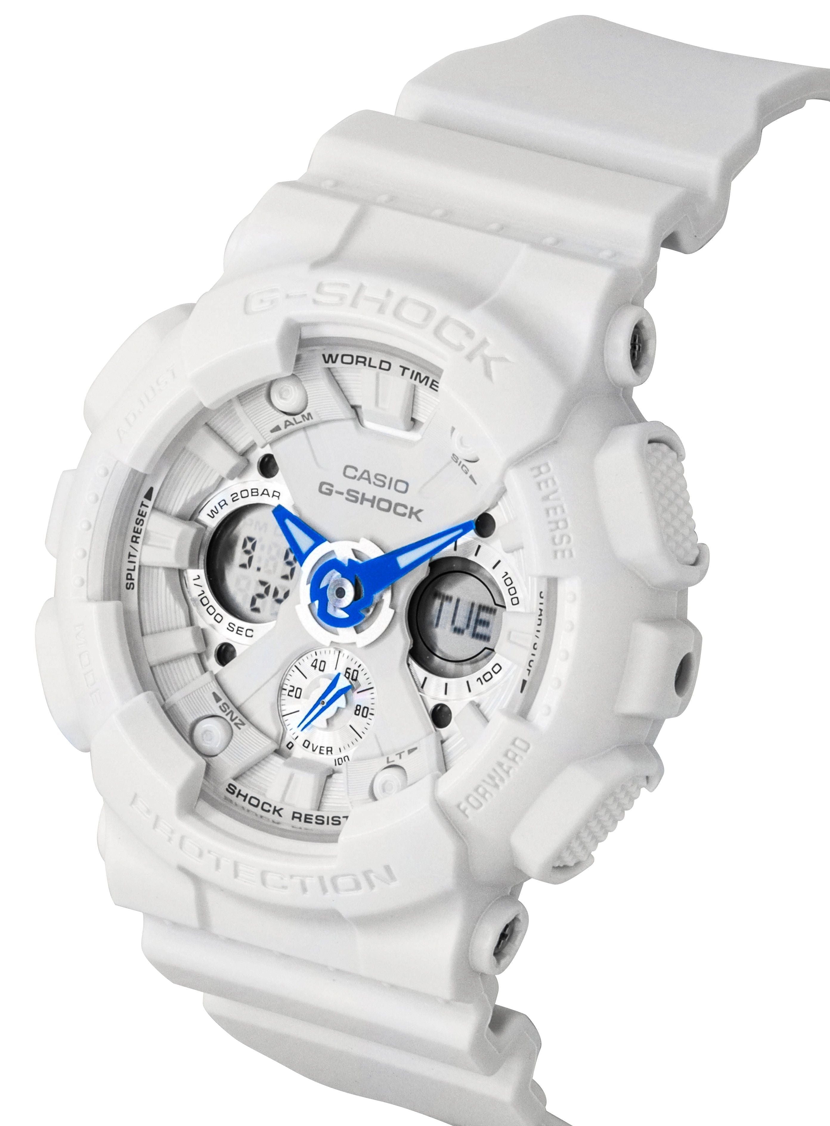 Casio G - Shock Analog Digital Bio - Based Resin White Dial Quartz GMA - S120SA - 7A2 200M Women's Watch - Prestige Stones
