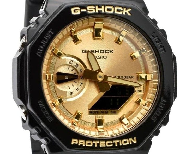 Casio G - Shock Analog Digital Black And Gold Color Resin Strap Quartz GA - 2100GB - 1A 200M Men's Watch - Prestige Stones