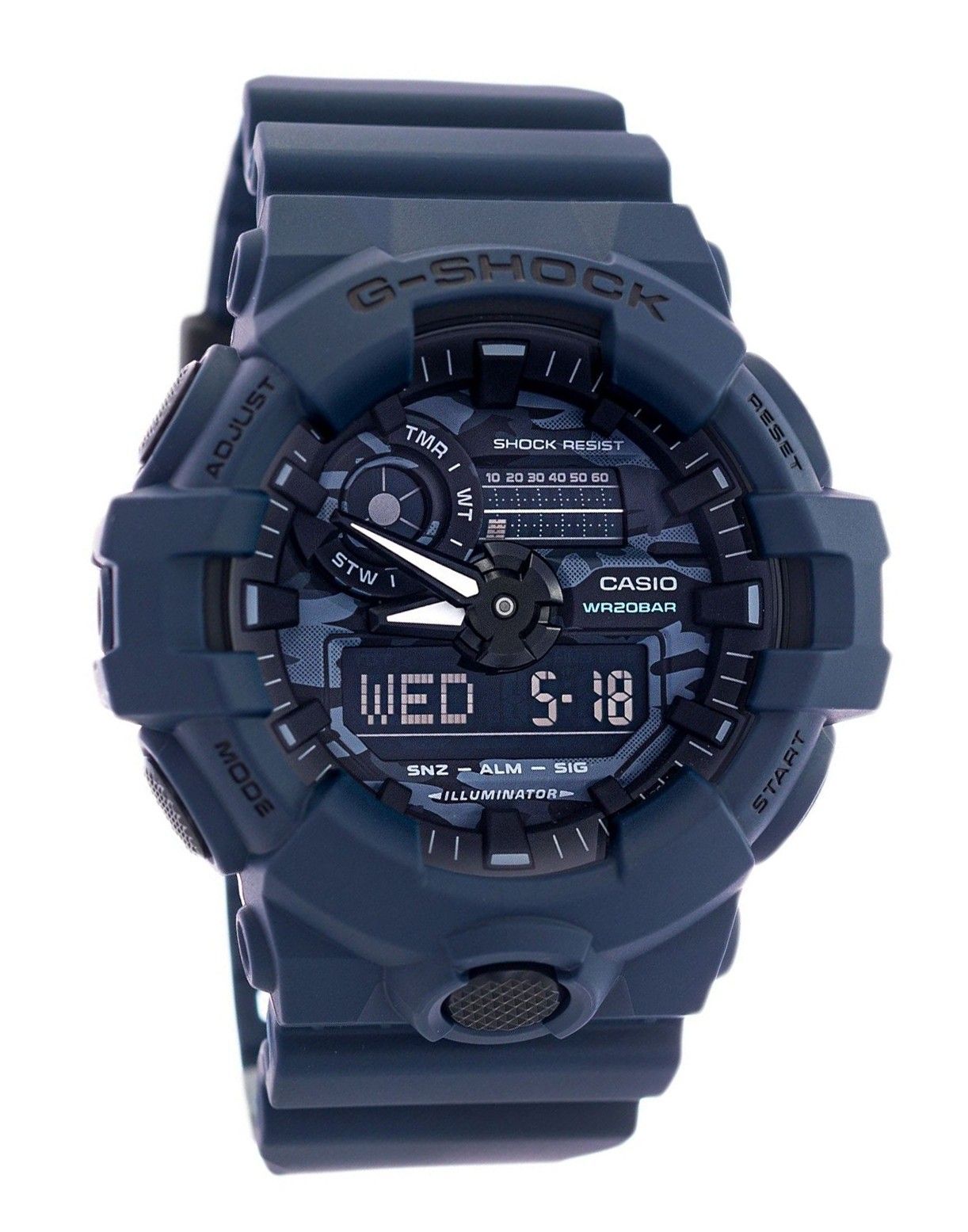 Casio G - Shock Analog Digital Camouflage Dial Quartz GA - 700CA - 2A GA700CA - 2 200M Men's Watch - Prestige Stones