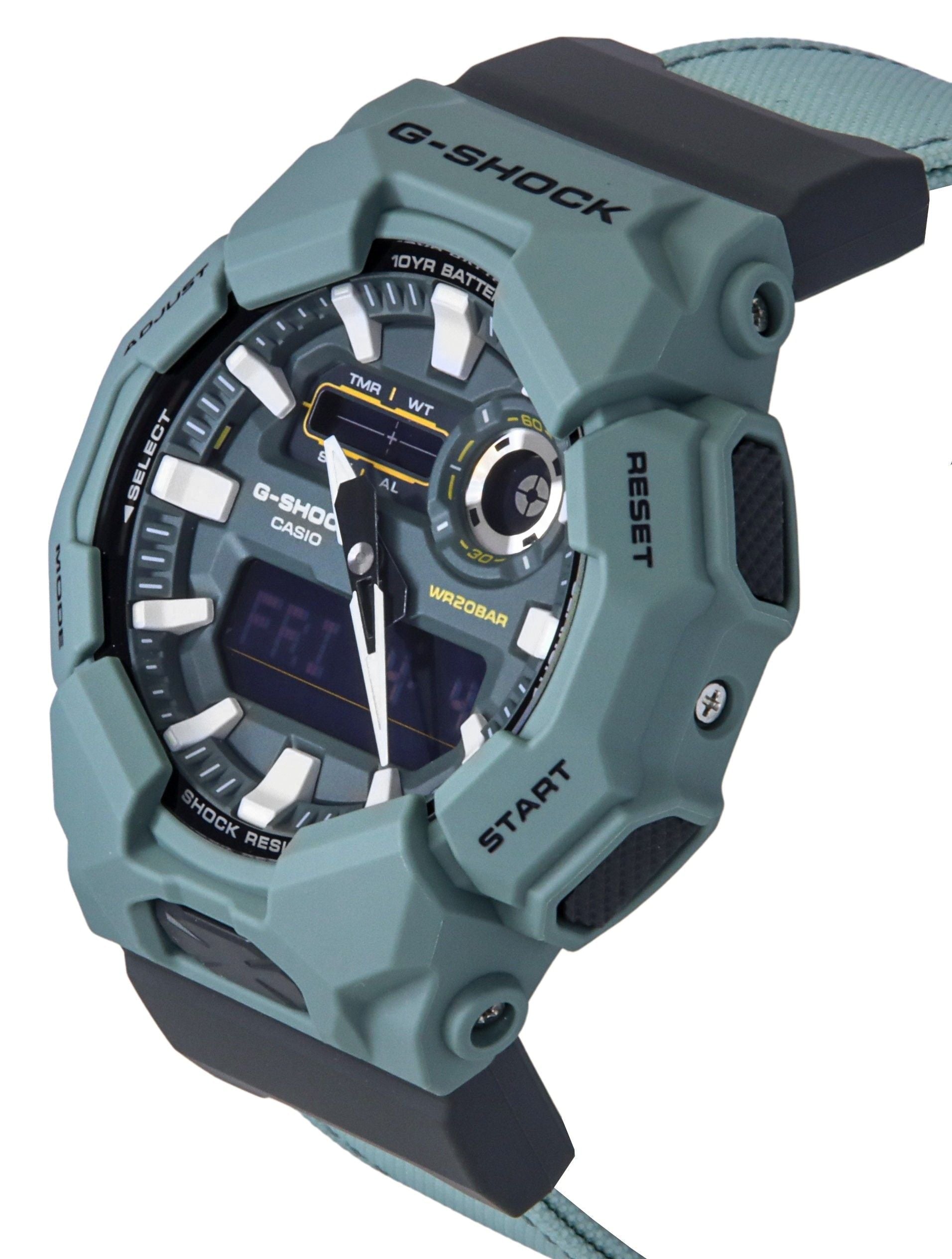 Casio G - Shock Analog Digital Cloth Strap Blue Dial Quartz GA - 010CE - 2A 200M Men's Watch - Prestige Stones