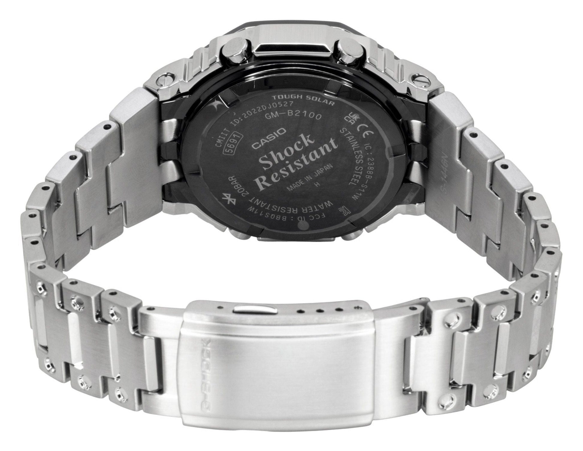 Casio G - Shock Analog Digital Full Metal Smartphone Link Black Dial Solar GM - B2100BT - 1A 200M Men's Watch - Prestige Stones