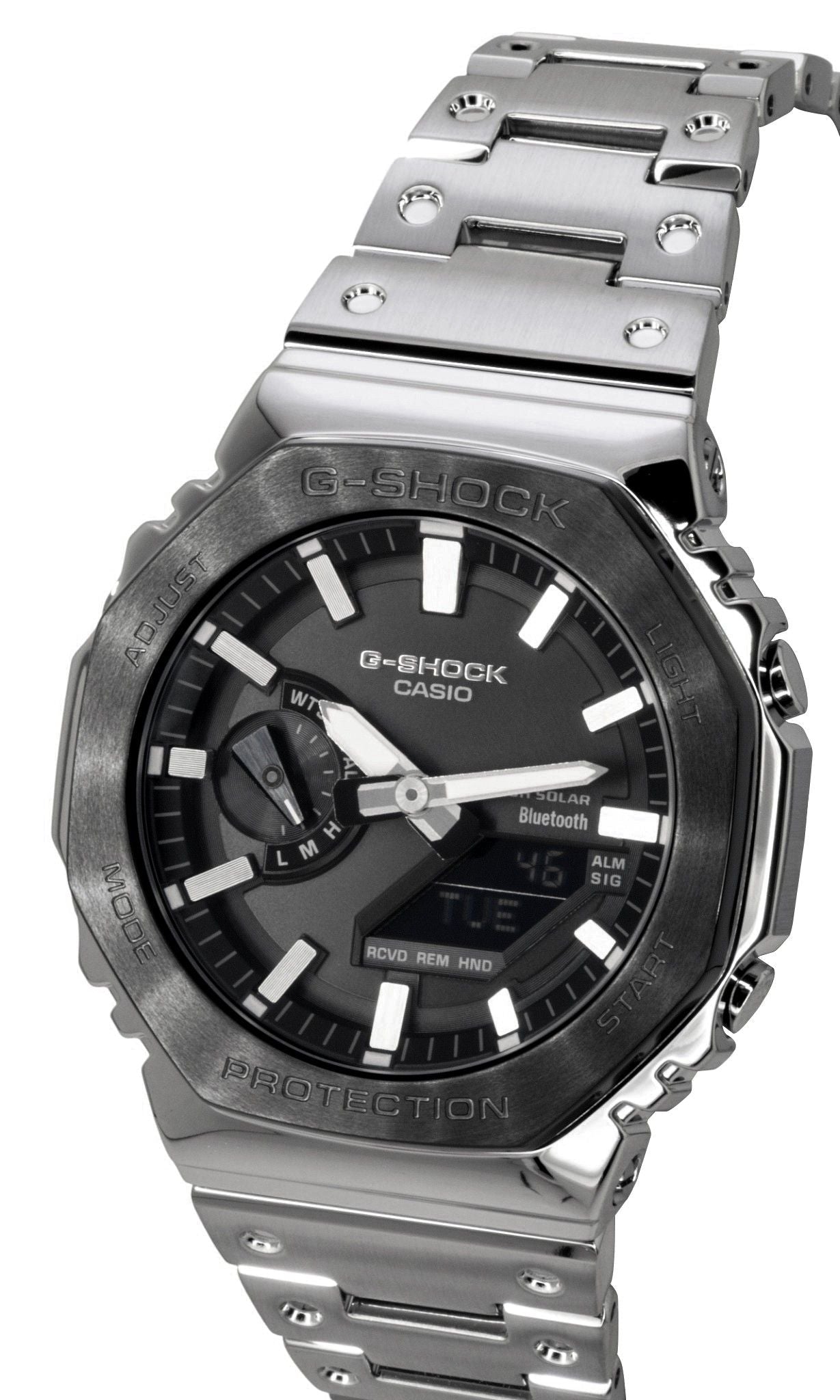 Casio G - Shock Analog Digital Full Metal Smartphone Link Black Dial Solar GM - B2100BT - 1A 200M Men's Watch - Prestige Stones