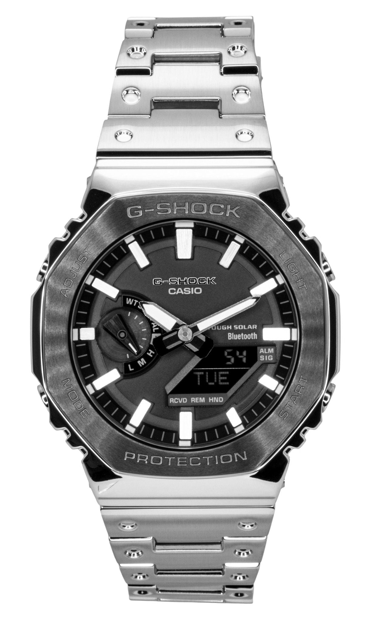 Casio G - Shock Analog Digital Full Metal Smartphone Link Black Dial Solar GM - B2100BT - 1A 200M Men's Watch - Prestige Stones