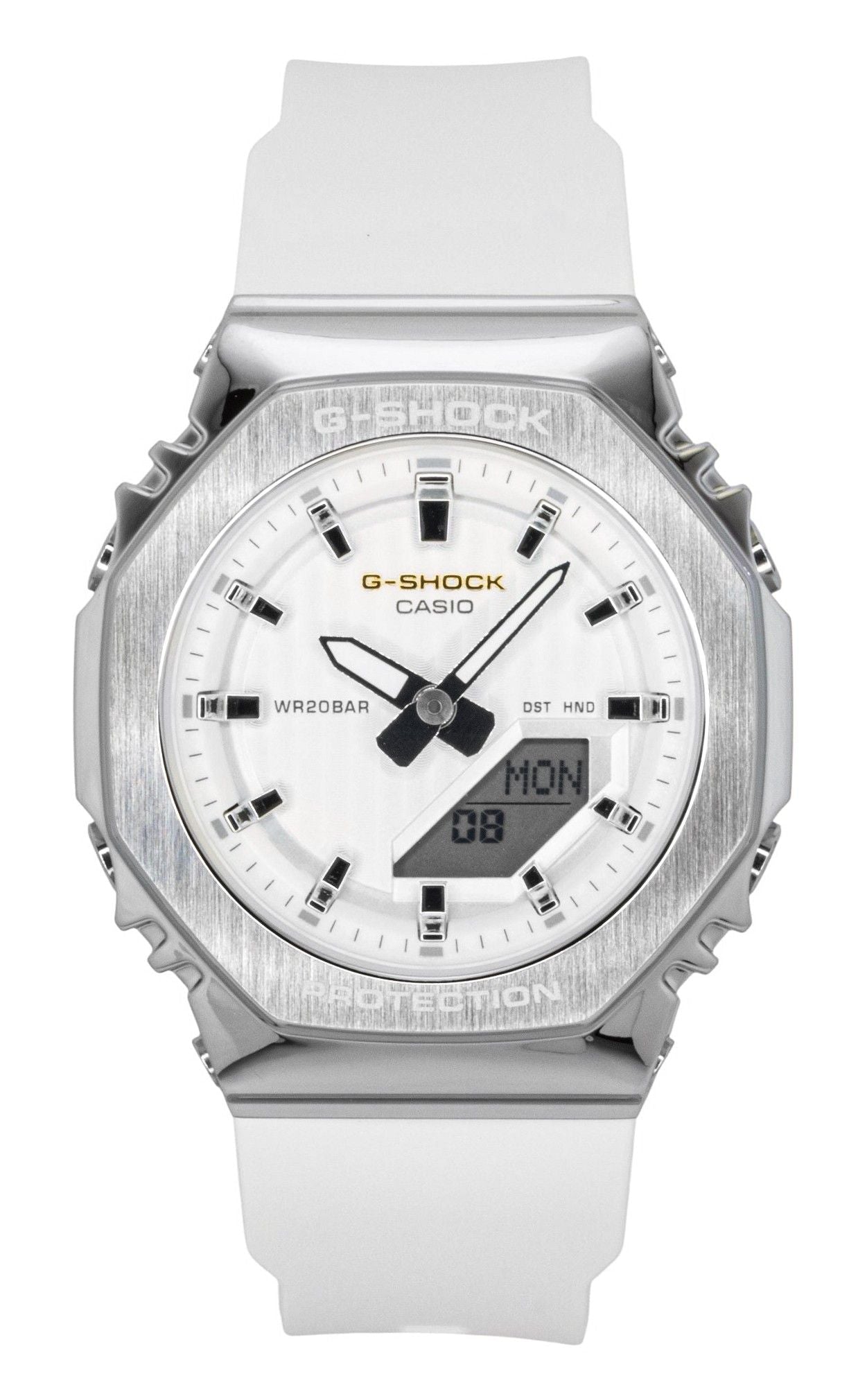 Casio G - Shock Analog Digital Limited Edition Bio - Based Resin Strap White Dial Quartz GM - S2110SH - 7A 200M Women's Watch - Prestige Stones