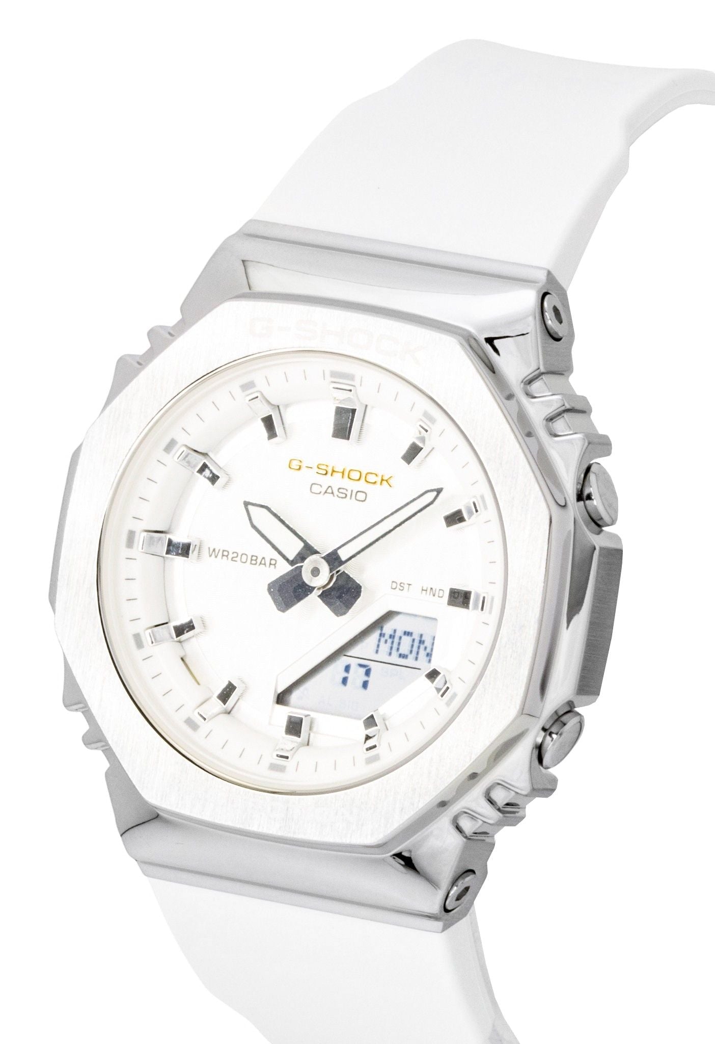 Casio G - Shock Analog Digital Limited Edition Bio - Based Resin Strap White Dial Quartz GM - S2110SH - 7A 200M Women's Watch - Prestige Stones