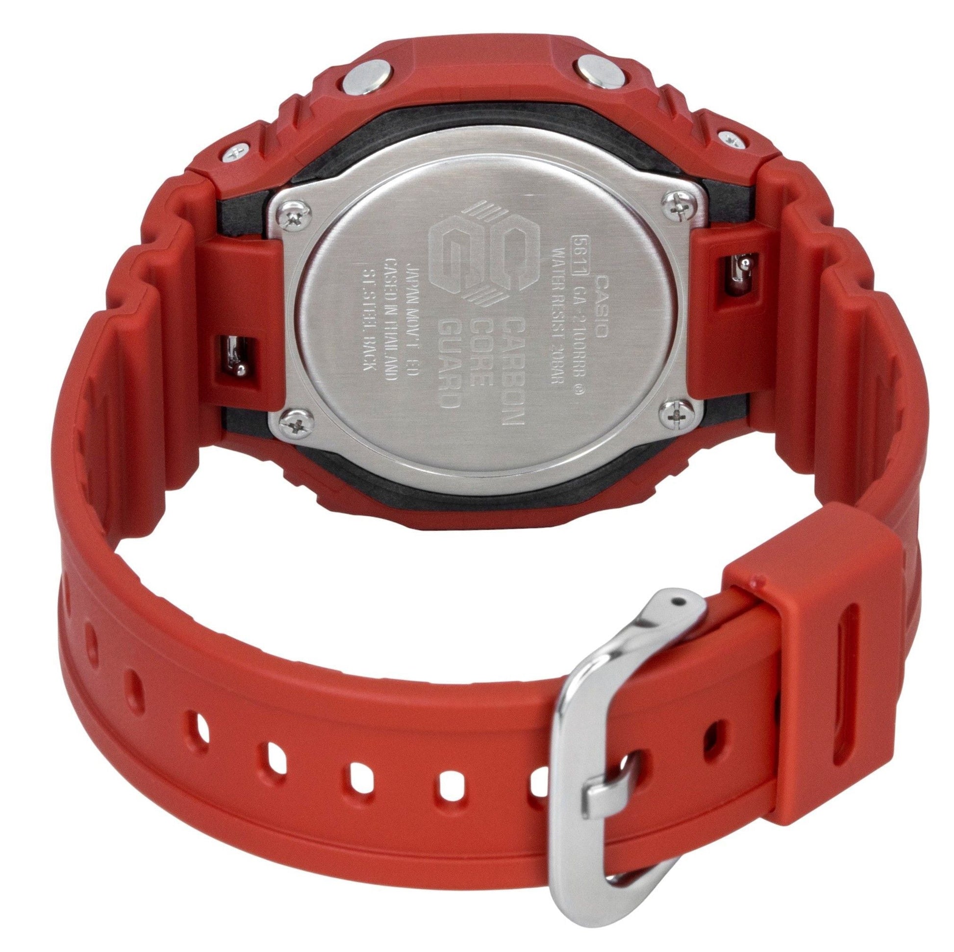 Casio G - Shock Analog Digital Red Bio - Based Resin Strap Quartz GA - 2100RRB - 4A 200M Men's Watch - Prestige Stones