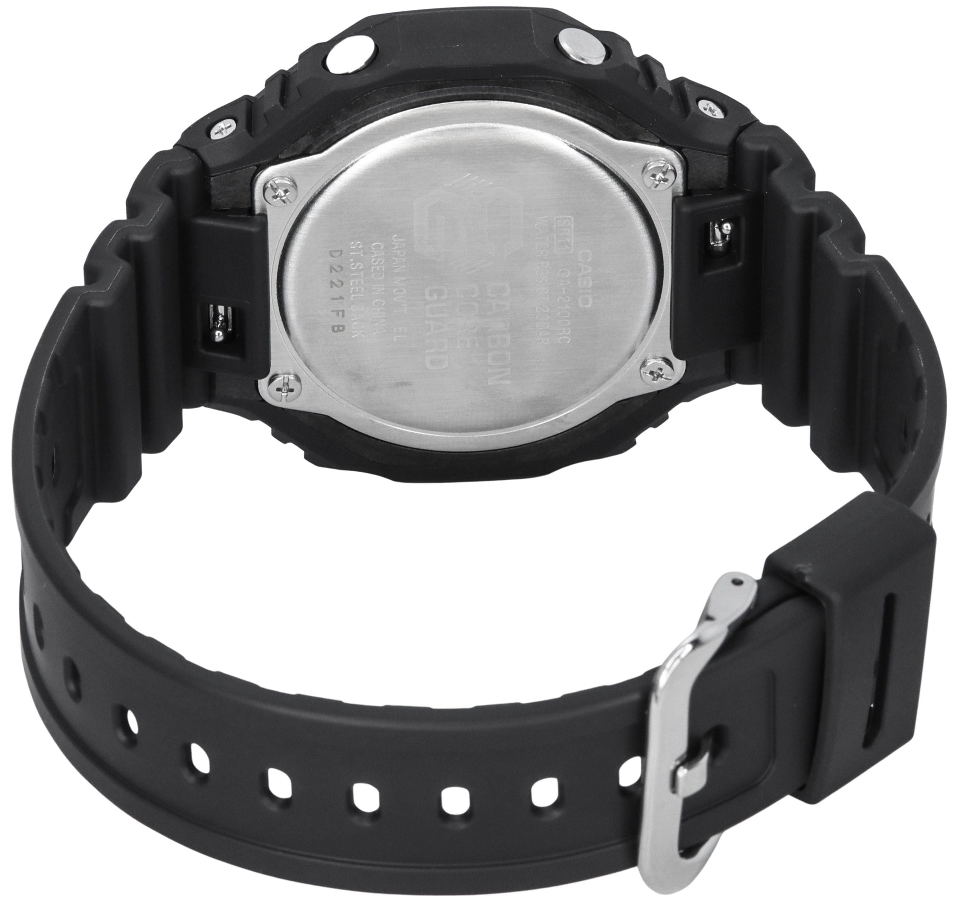 Casio G - Shock Analog Digital Resin Strap Black Dial Quartz GA - 2100RC - 1A 200M Men's Watch - Prestige Stones