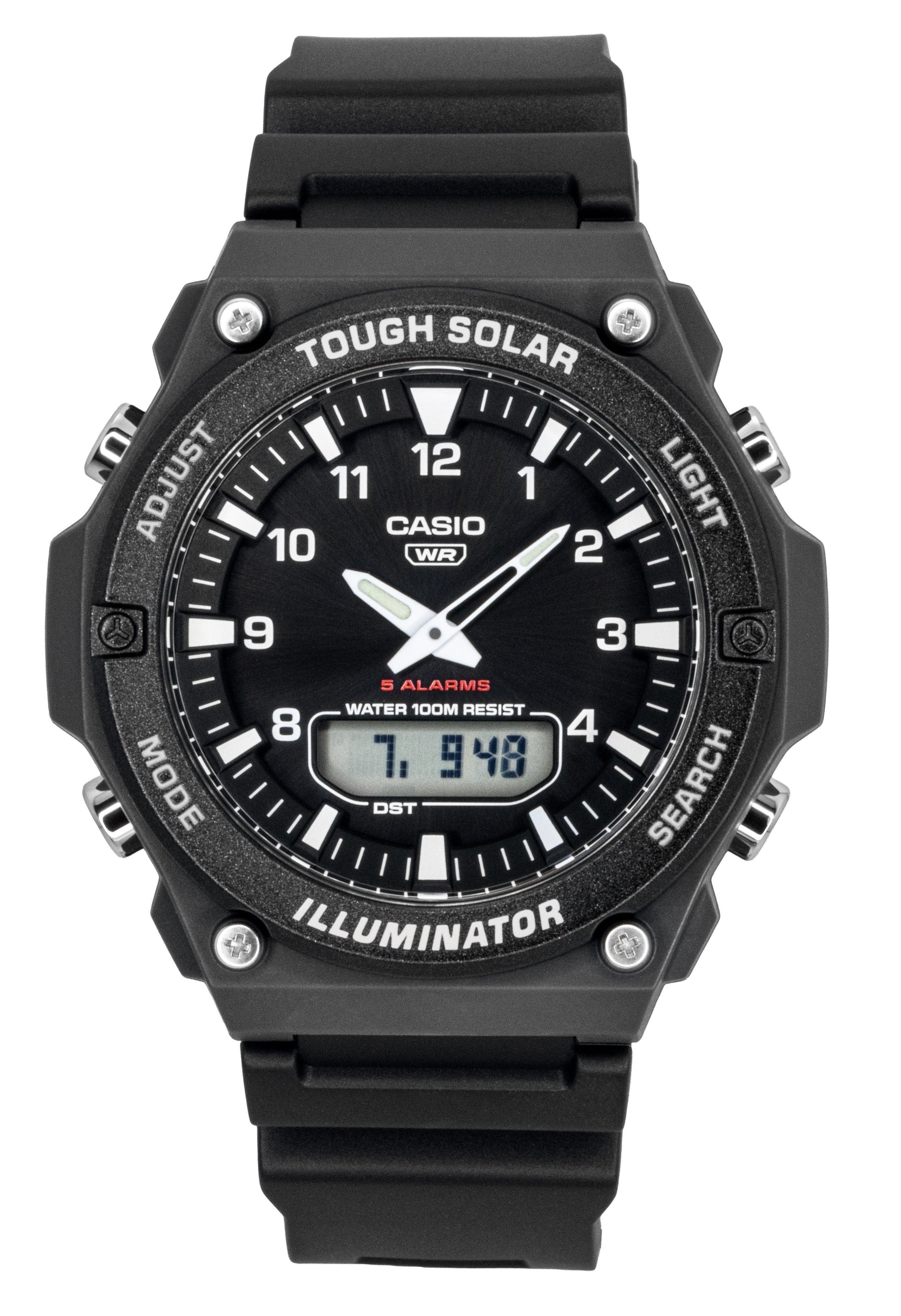 Casio G - Shock Analog Digital Resin Strap Black Dial Solar AQ - S820W - 1AV 100M Men's Watch - Prestige Stones