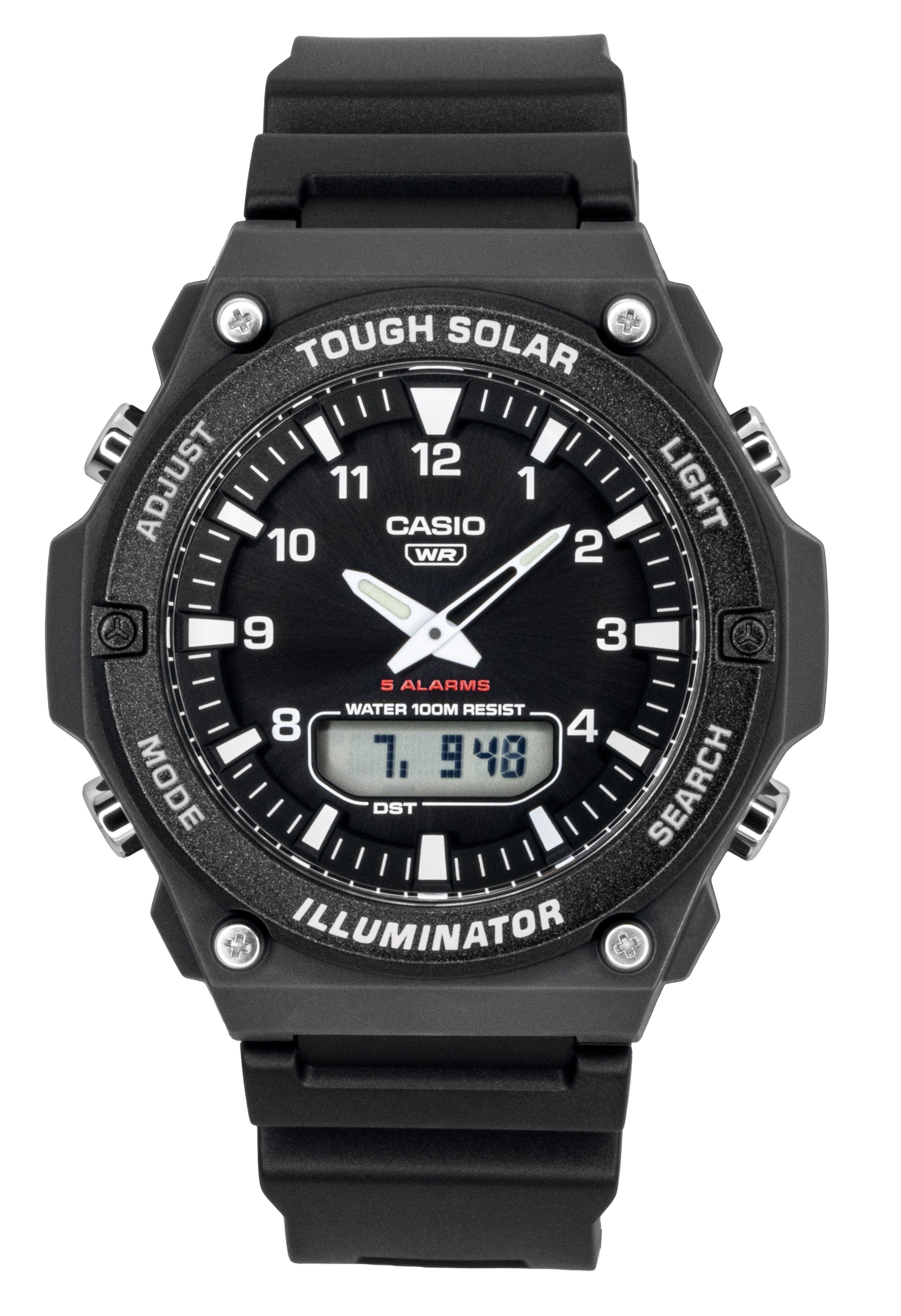 Casio G - Shock Analog Digital Resin Strap Black Dial Solar AQ - S820W - 1AV 100M Men's Watch - Prestige Stones