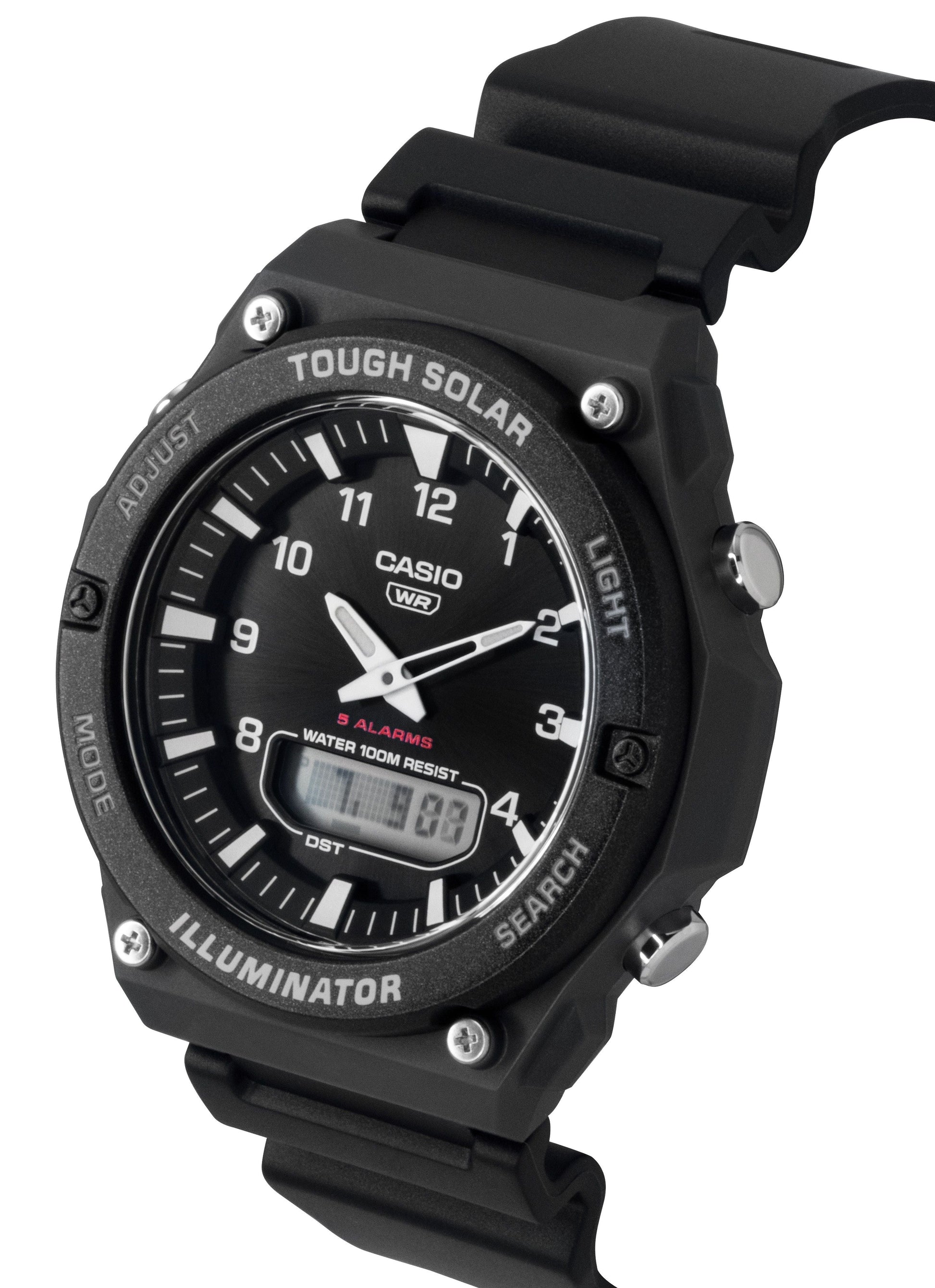 Casio G - Shock Analog Digital Resin Strap Black Dial Solar AQ - S820W - 1AV 100M Men's Watch - Prestige Stones