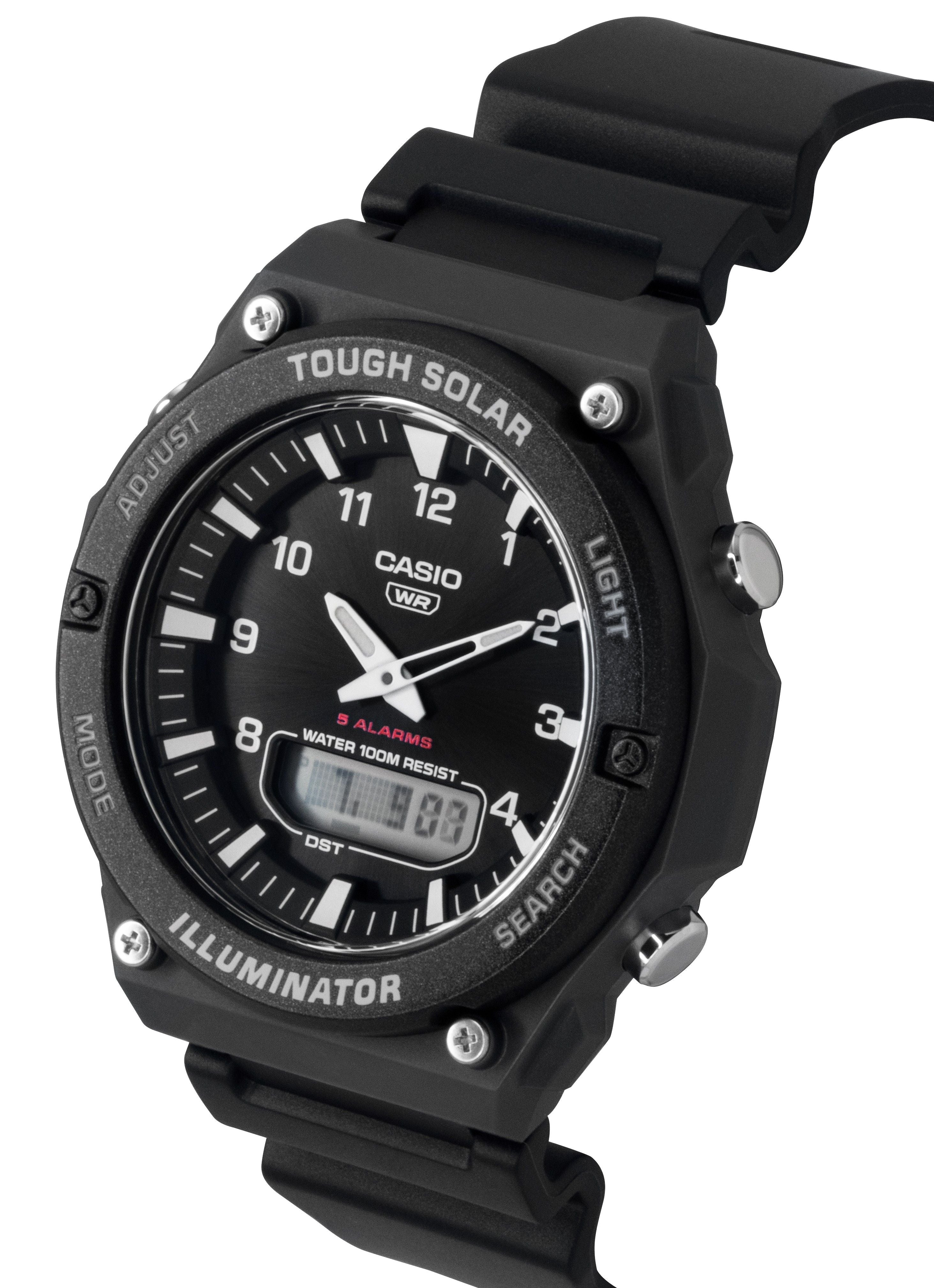 Casio G - Shock Analog Digital Resin Strap Black Dial Solar AQ - S820W - 1AV 100M Men's Watch - Prestige Stones