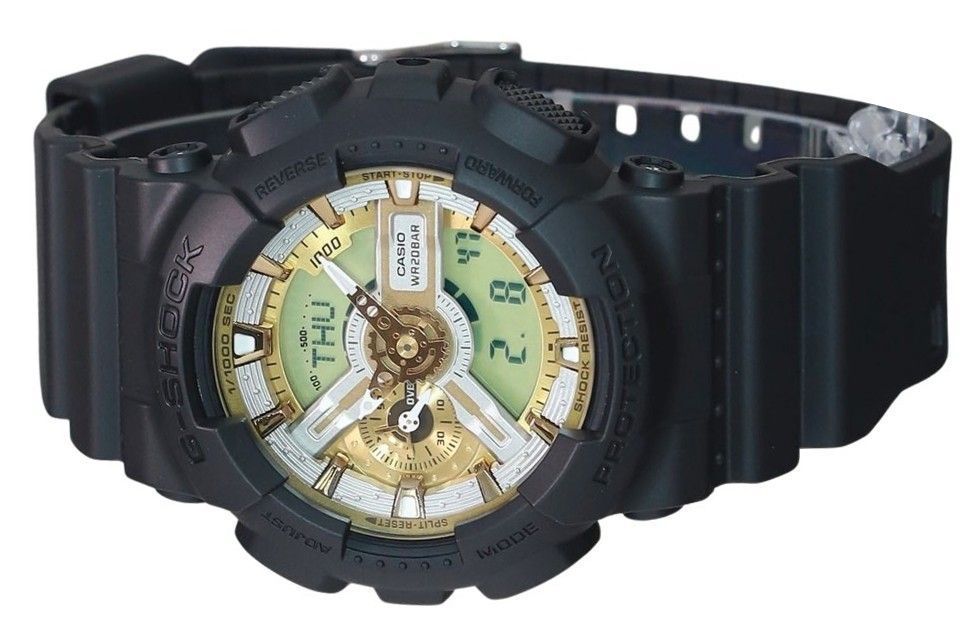 Casio G - Shock Analog Digital Resin Strap Gold Dial Quartz GA - 110CD - 1A9 200M Men's Watch - Prestige Stones
