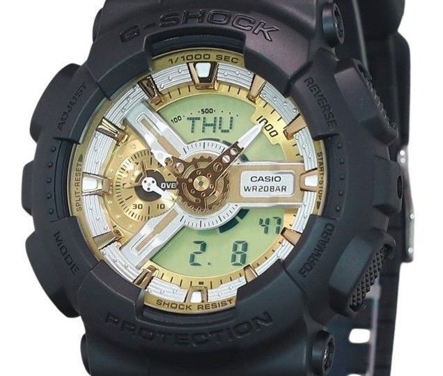 Casio G - Shock Analog Digital Resin Strap Gold Dial Quartz GA - 110CD - 1A9 200M Men's Watch - Prestige Stones