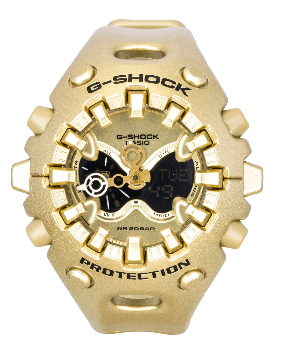 Casio G - Shock Analog Digital Resin Strap Gold Dial Quartz GA - V01A - 9A 200M Unisex Watch - Prestige Stones