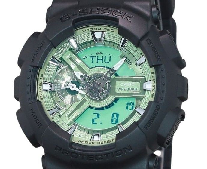 Casio G - Shock Analog Digital Resin Strap Mint Green Dial Quartz GA - 110CD - 1A3 200M Men's Watch - Prestige Stones
