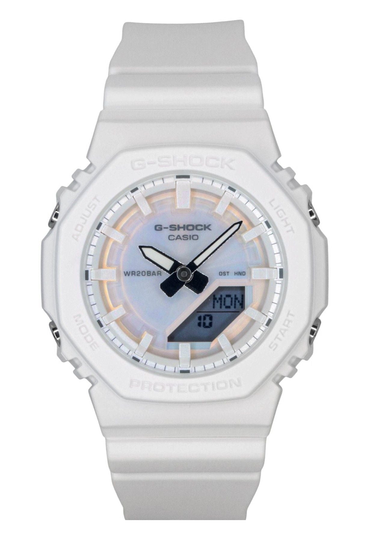 Casio G - Shock Analog Digital Resin Strap Polarized White Dial Quartz GMA - P2100PC - 7A 200M Women's Watch - Prestige Stones