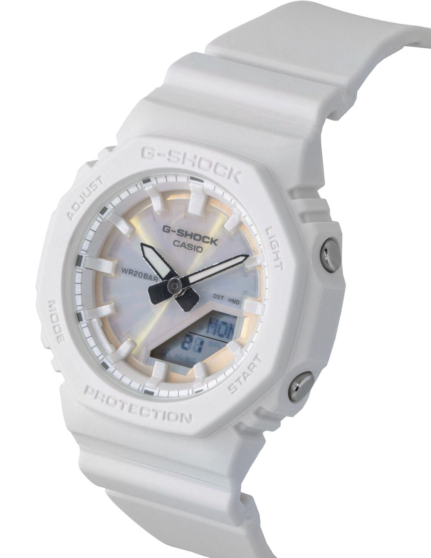 Casio G - Shock Analog Digital Resin Strap Polarized White Dial Quartz GMA - P2100PC - 7A 200M Women's Watch - Prestige Stones