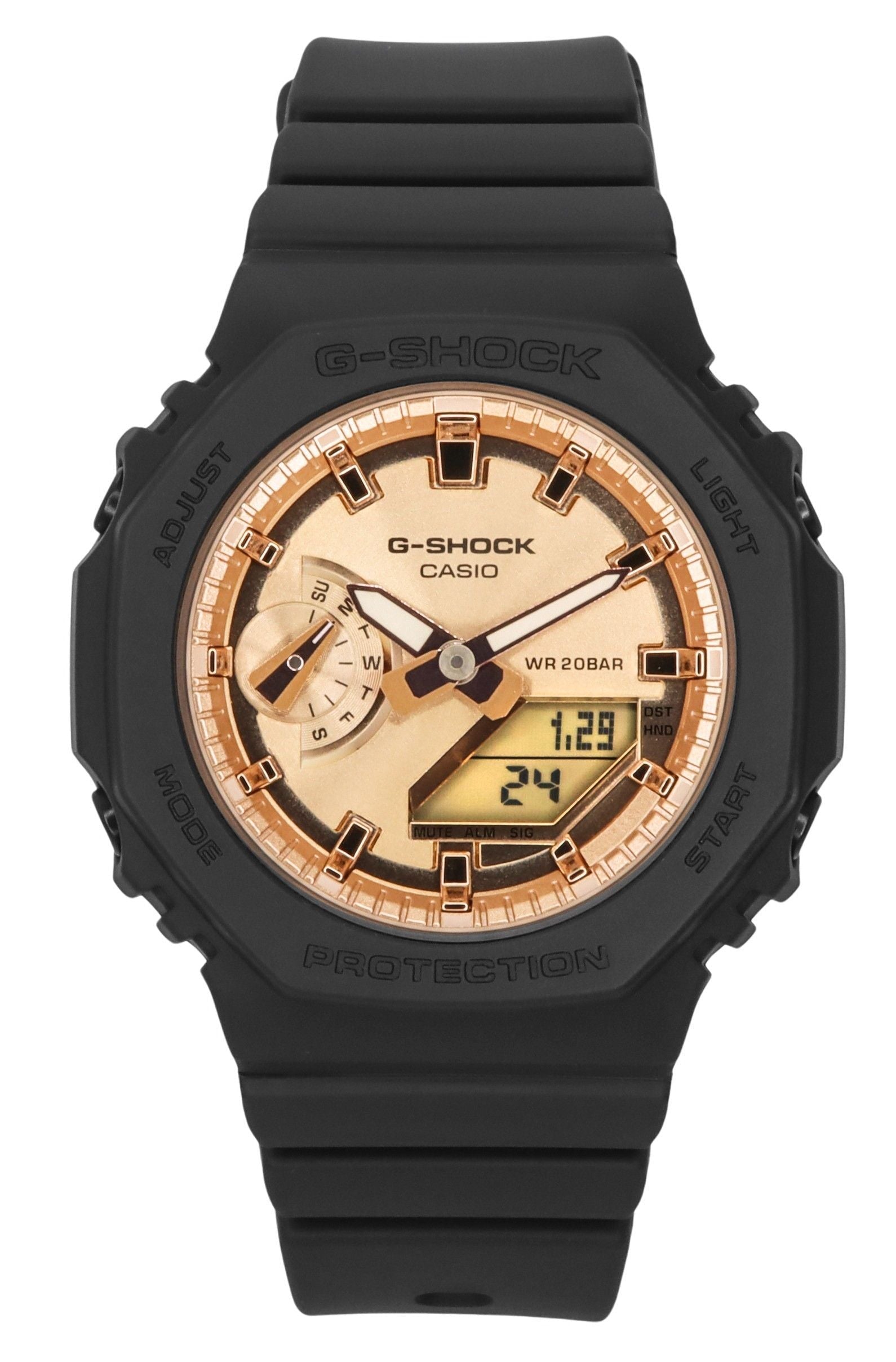 Casio G - Shock Analog Digital Resin Strap Rose Gold Dial Quartz GMA - S2100MD - 1A 200M Women's Watch - Prestige Stones