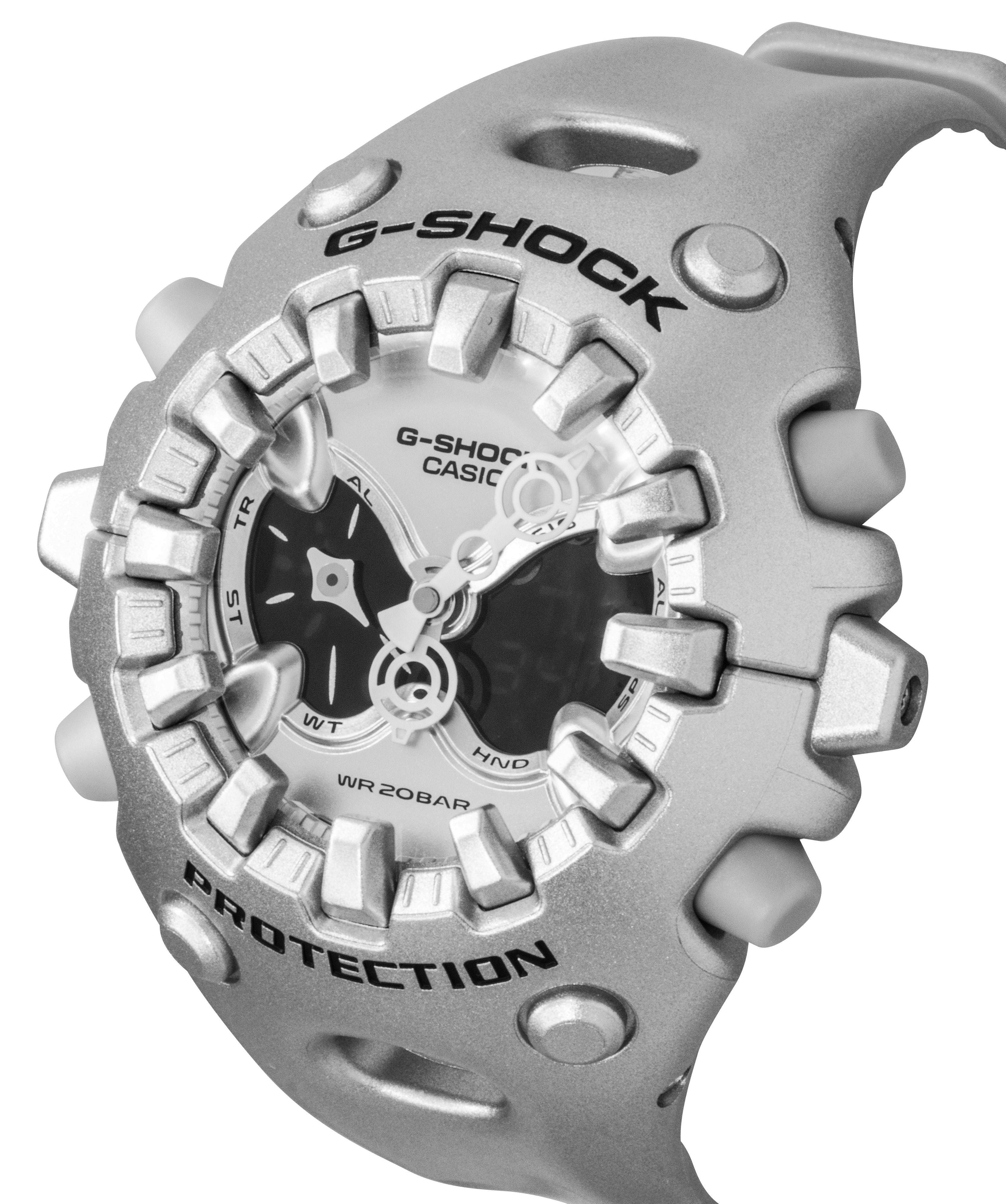 Casio G - Shock Analog Digital Resin Strap Silver Dial Quartz GA - V01A - 8A 200M Unisex Watch - Prestige Stones