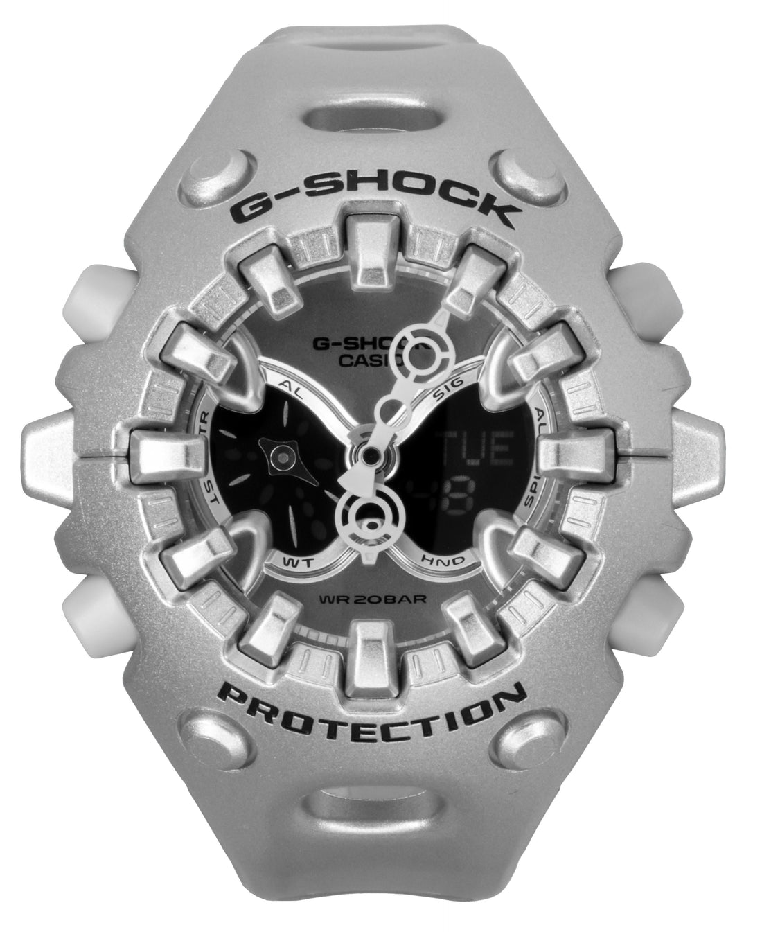 Casio G - Shock Analog Digital Resin Strap Silver Dial Quartz GA - V01A - 8A 200M Unisex Watch - Prestige Stones
