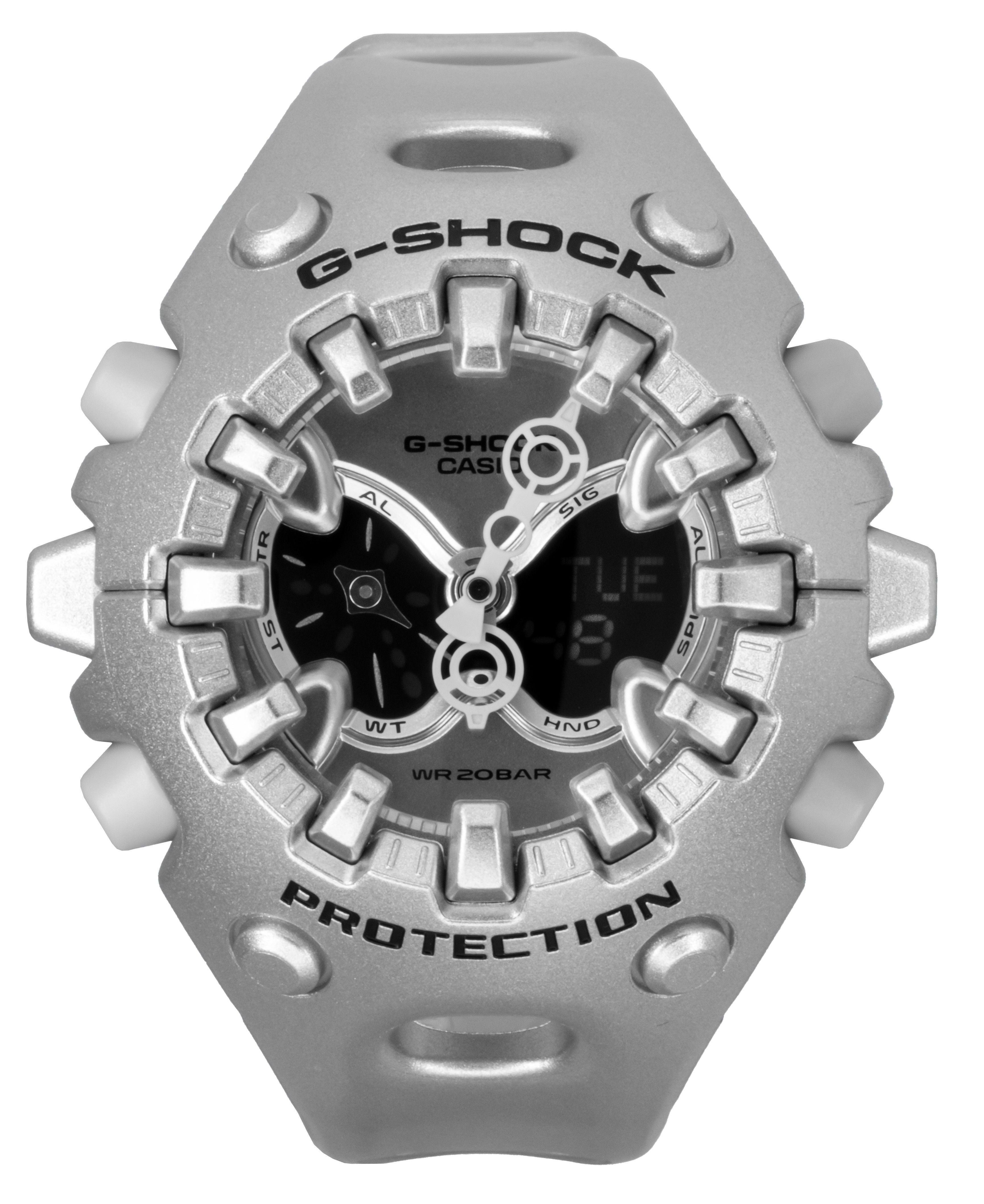 Casio G - Shock Analog Digital Resin Strap Silver Dial Quartz GA - V01A - 8A 200M Unisex Watch - Prestige Stones