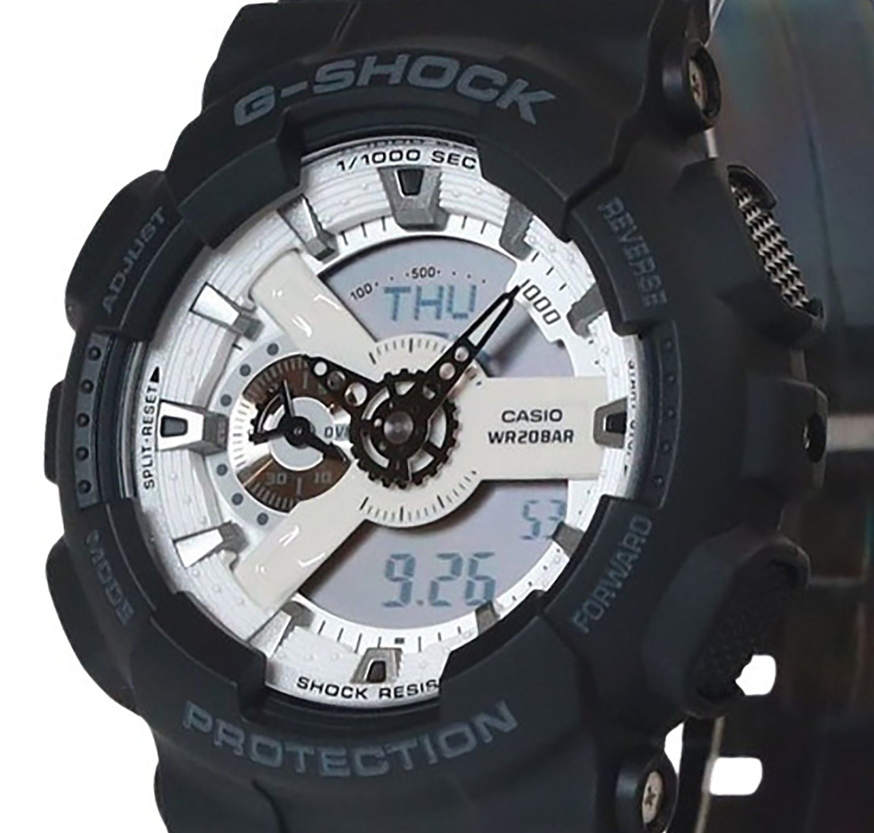Casio G - Shock Analog Digital Resin Strap White Dial Quartz GA - 110WD - 1A 200M Men's Watch - Prestige Stones