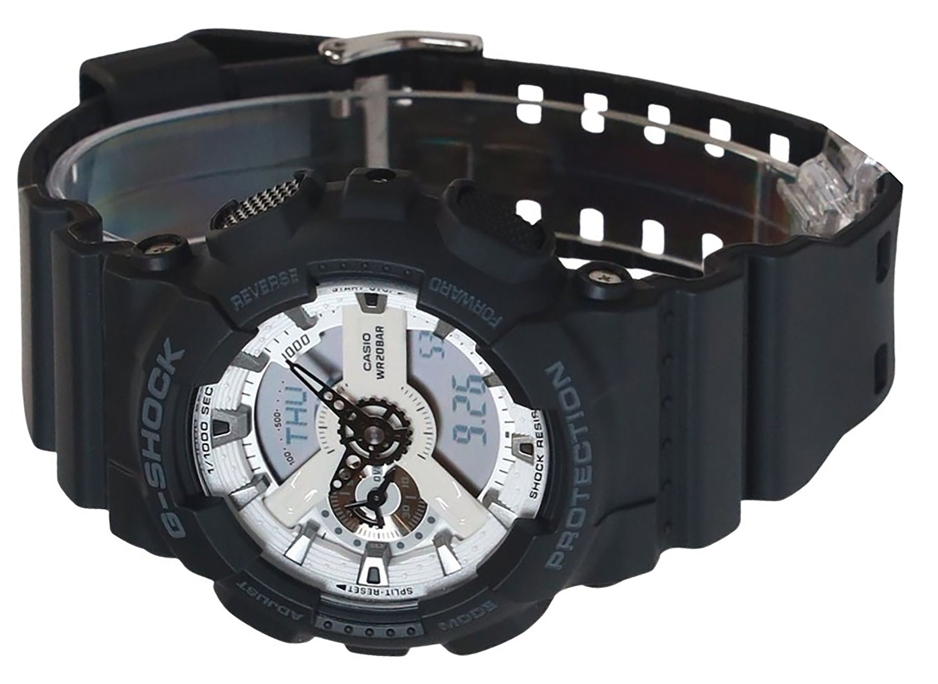 Casio G - Shock Analog Digital Resin Strap White Dial Quartz GA - 110WD - 1A 200M Men's Watch - Prestige Stones