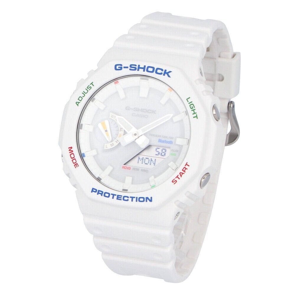 Casio G - Shock Analog Digital Resin Strap White Dial Tough Solar GA - B2100FC - 7A 200M Men's Watch - Prestige Stones