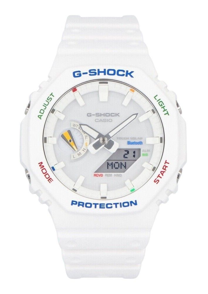 Casio G - Shock Analog Digital Resin Strap White Dial Tough Solar GA - B2100FC - 7A 200M Men's Watch - Prestige Stones