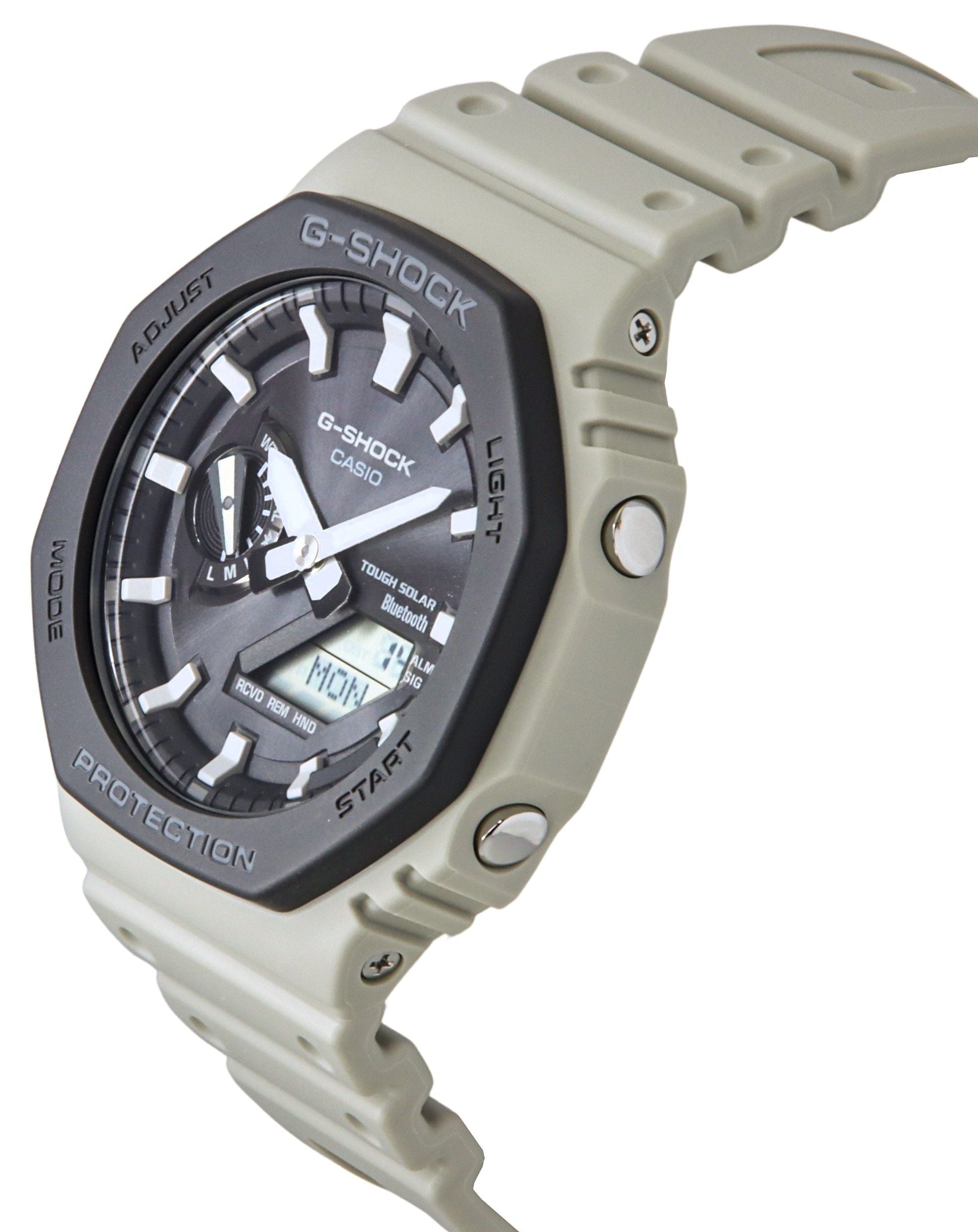 Casio G - Shock Analog Digital Smartphone Link Bio - Based Resin Strap Black Dial Tough Solar GA - B2100LUU - 5A 200M Men's Watch - Prestige Stones