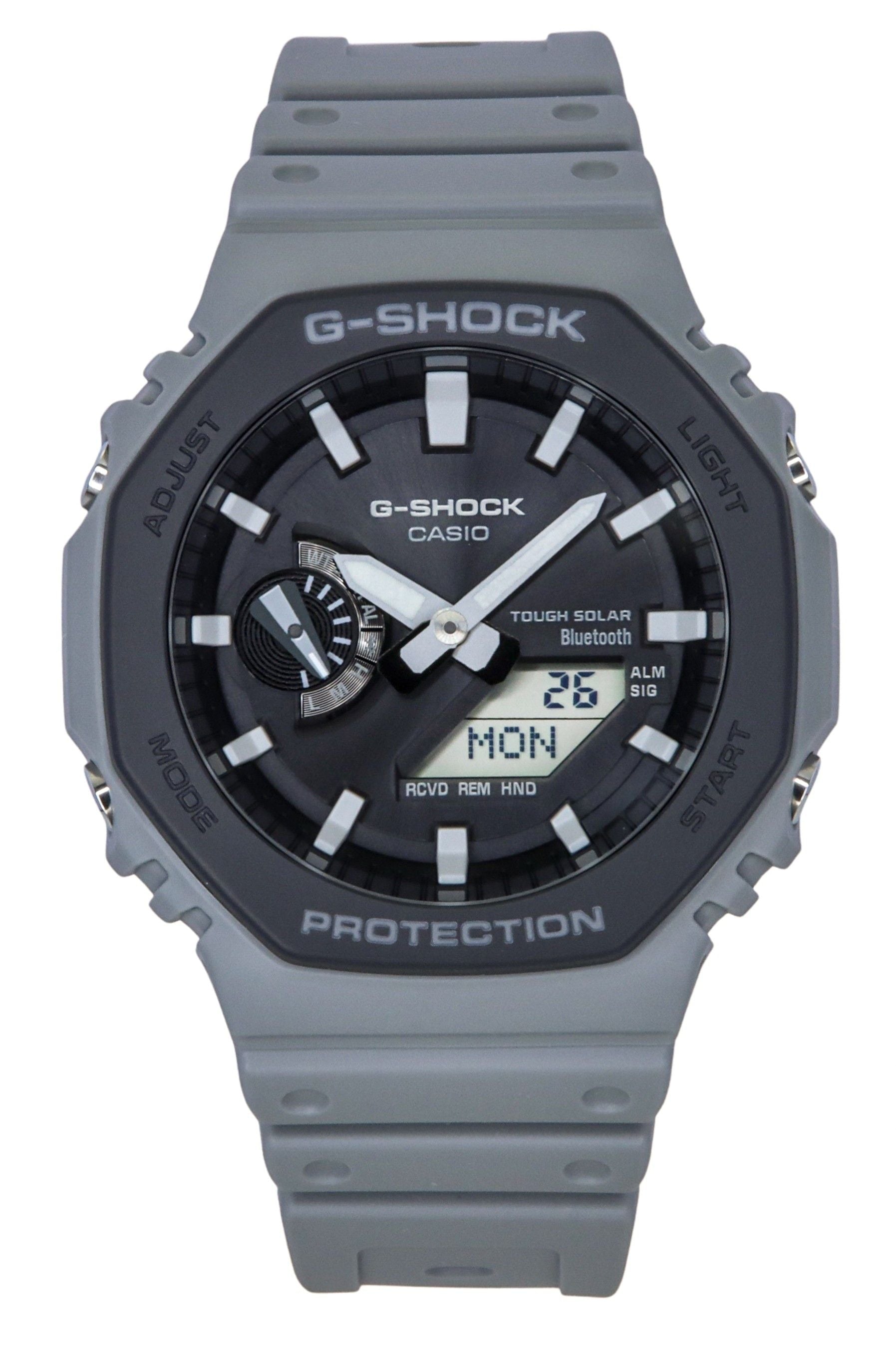Casio G - Shock Analog Digital Smartphone Link Bio - Based Resin Strap Grey Dial Tough Solar GA - B2100LUU - 8A 200M Men's Watch - Prestige Stones