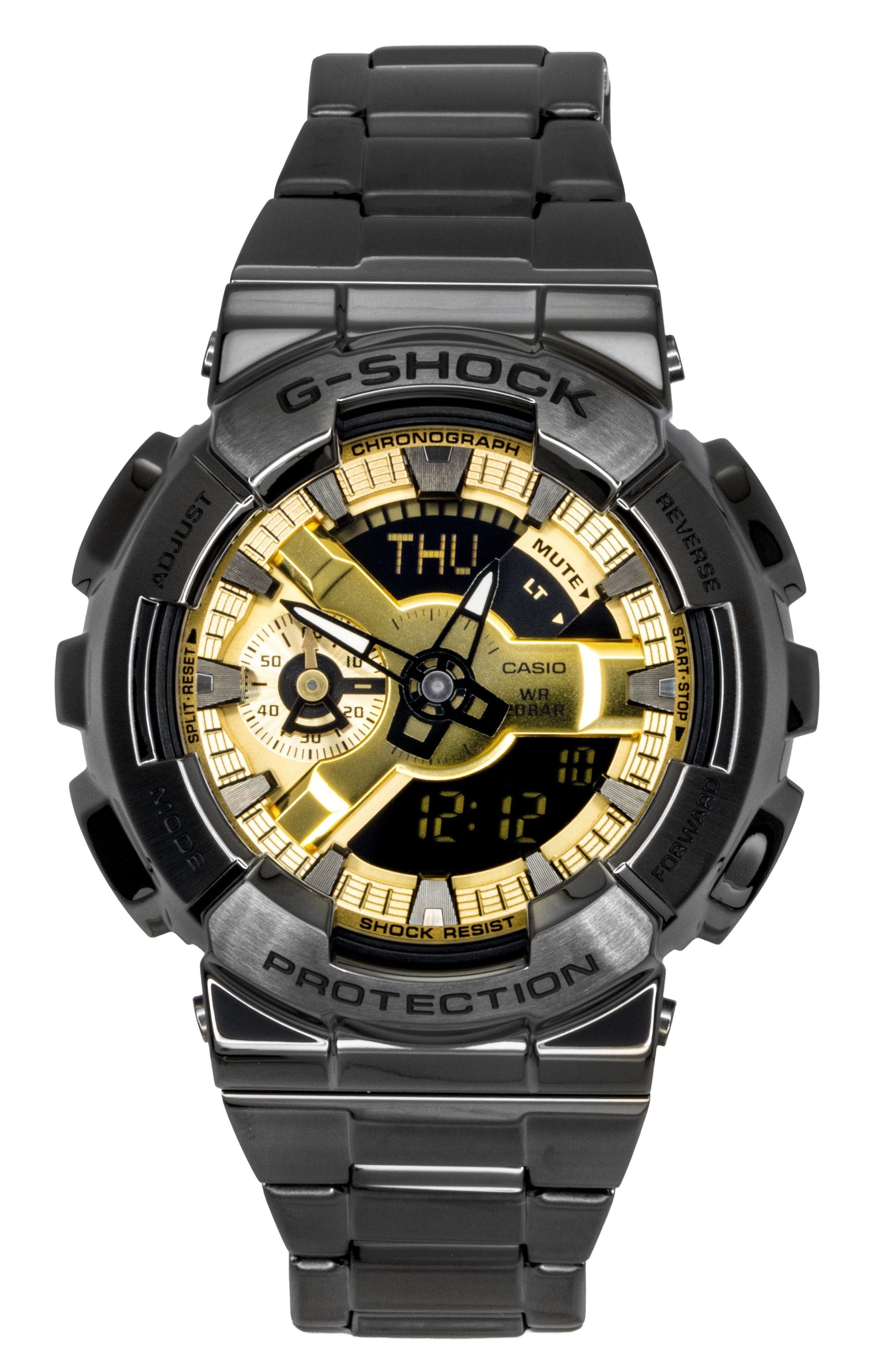 Casio G - Shock Analog Digital Stainless Steel Gold Dial Quartz GM - 110BD - 1A9 200M Men's Watch - Prestige Stones