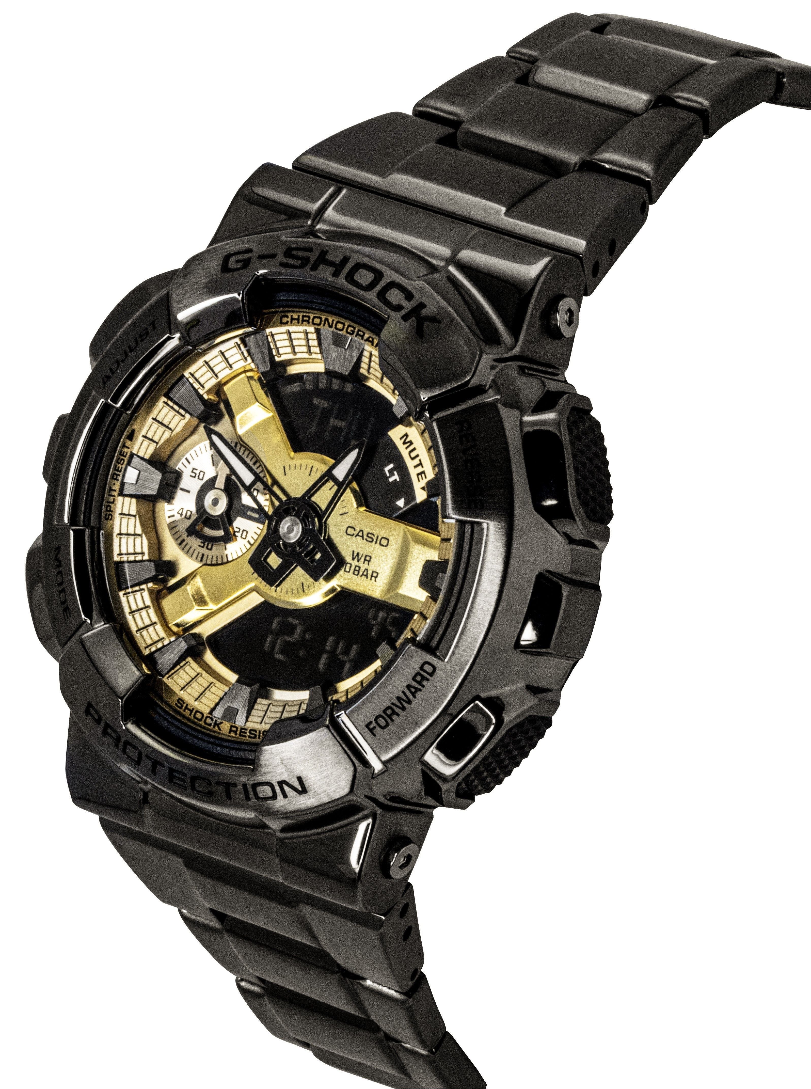 Casio G - Shock Analog Digital Stainless Steel Gold Dial Quartz GM - 110BD - 1A9 200M Men's Watch - Prestige Stones