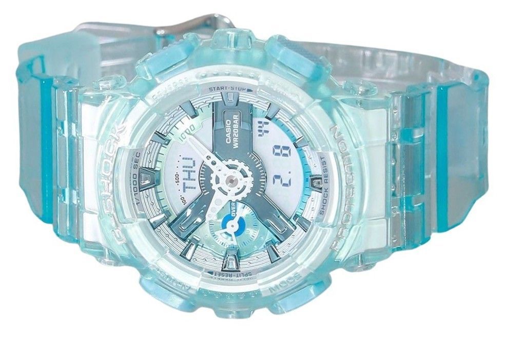 Casio G - Shock Analog Digital Translucent Light Blue Multicolor Dial Quartz GMA - S110VW - 2A 200M Women's Watch - Prestige Stones