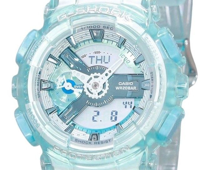 Casio G - Shock Analog Digital Translucent Light Blue Multicolor Dial Quartz GMA - S110VW - 2A 200M Women's Watch - Prestige Stones