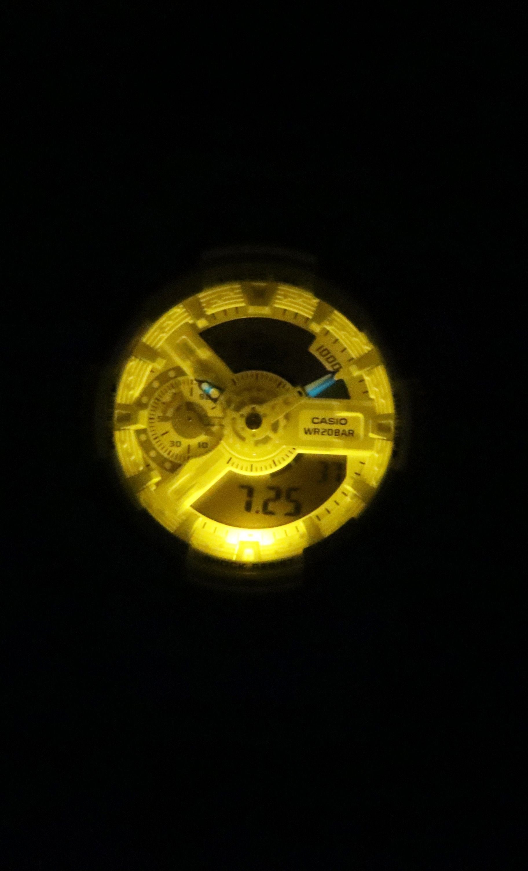 Casio G - Shock Analog Digital White Resin Strap Multicolor Dial Quartz GA - 110TL - 7A 200M Men's Watch - Prestige Stones