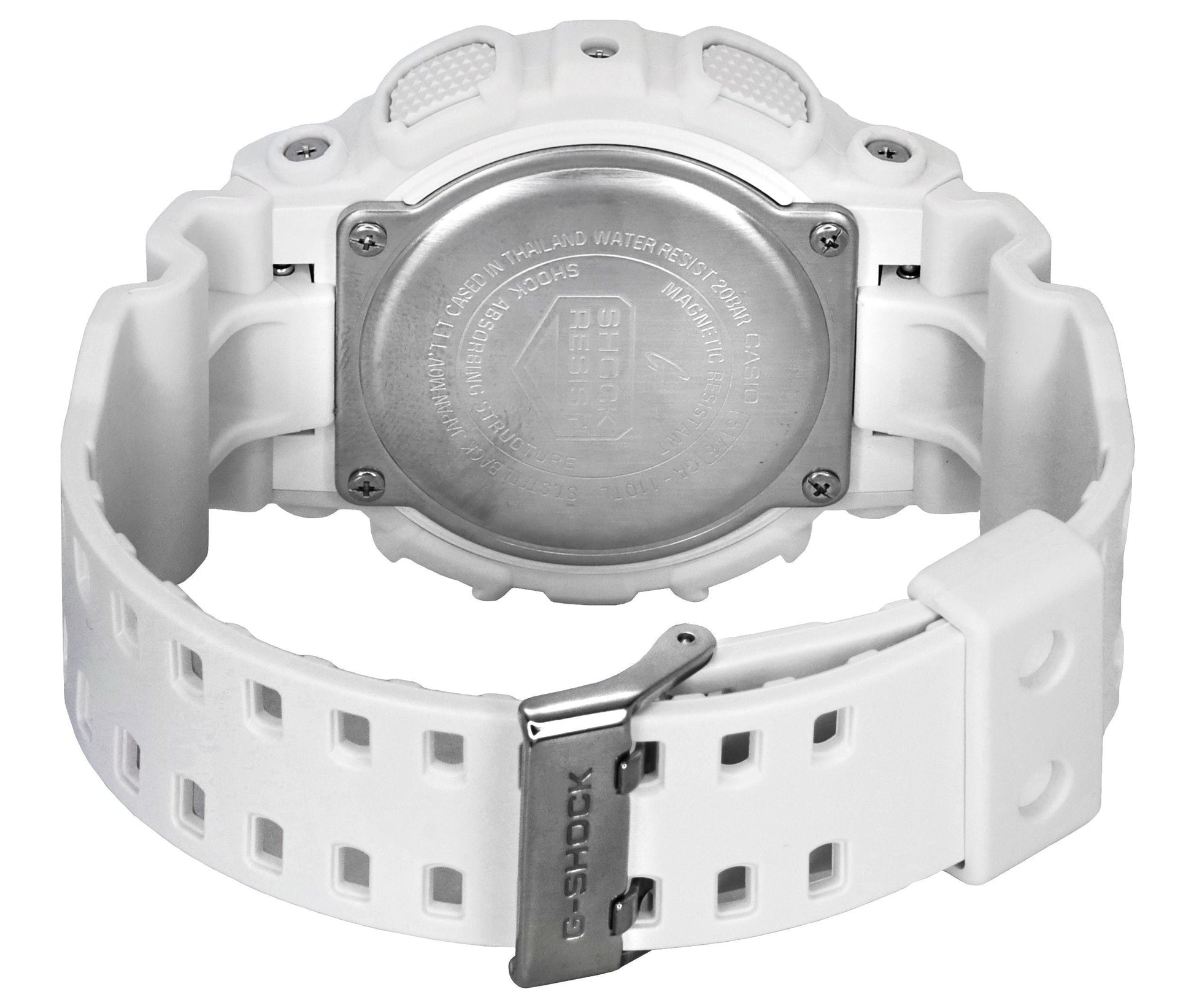 Casio G - Shock Analog Digital White Resin Strap Multicolor Dial Quartz GA - 110TL - 7A 200M Men's Watch - Prestige Stones