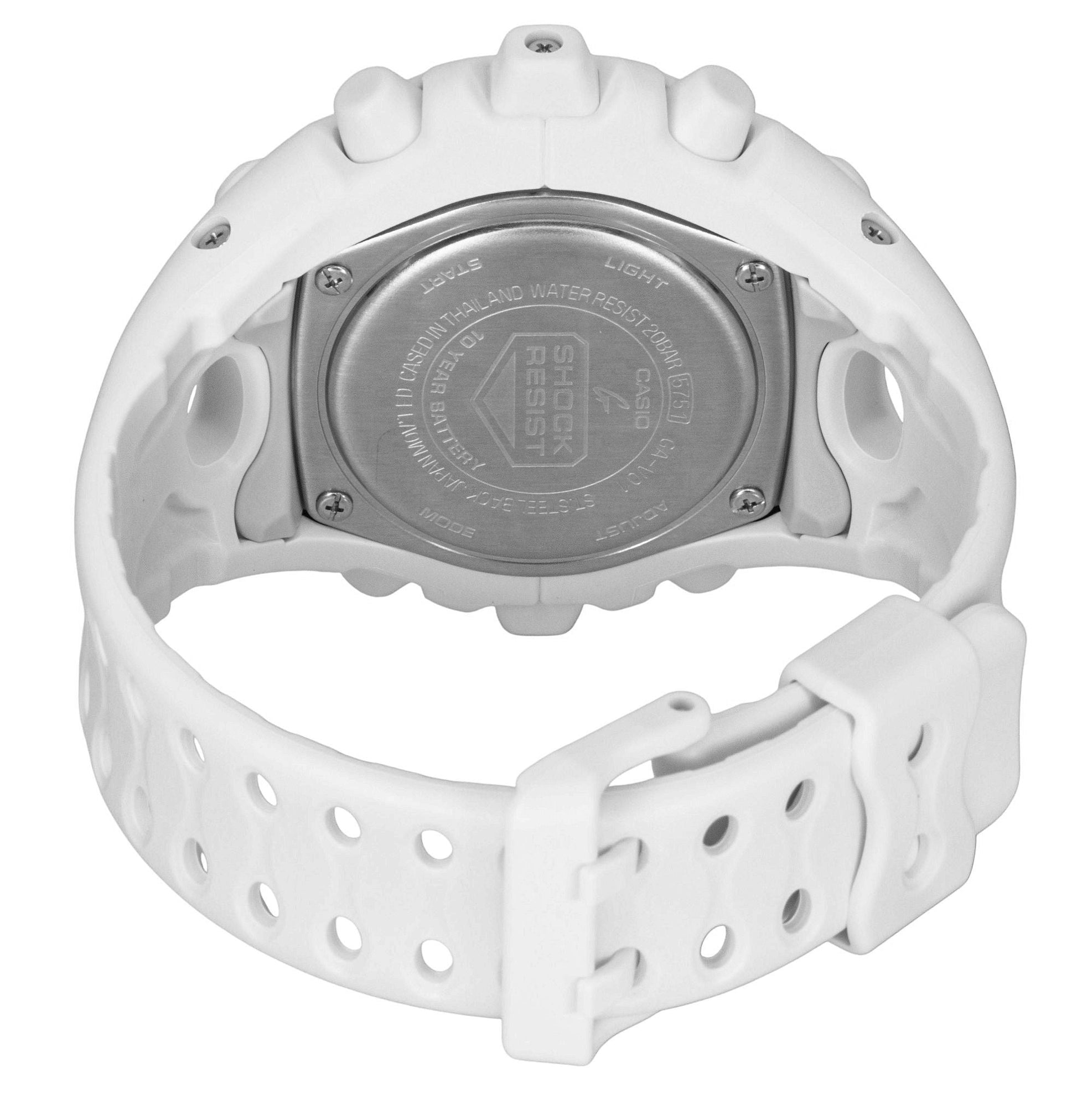 Casio G - Shock Analog Digital White Resin Strap White Dial Quartz GA - V01 - 7A 200M Men's Watch - Prestige Stones