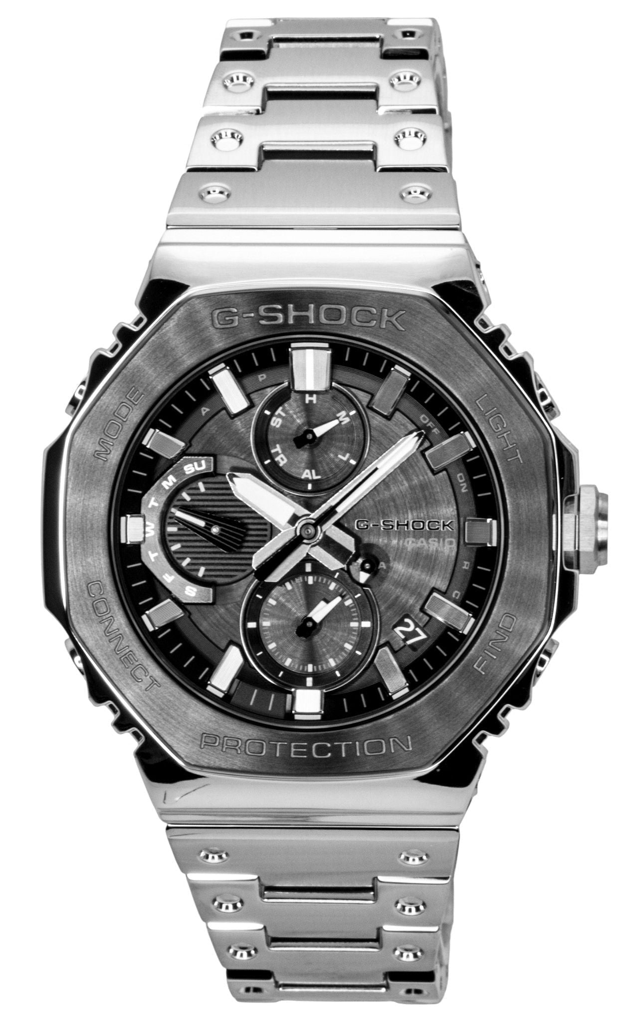 Casio G - Shock Analog Full Metal Smartphone Link Black Dial Solar GMC - B2100BT - 1A 200M Men's Watch - Prestige Stones