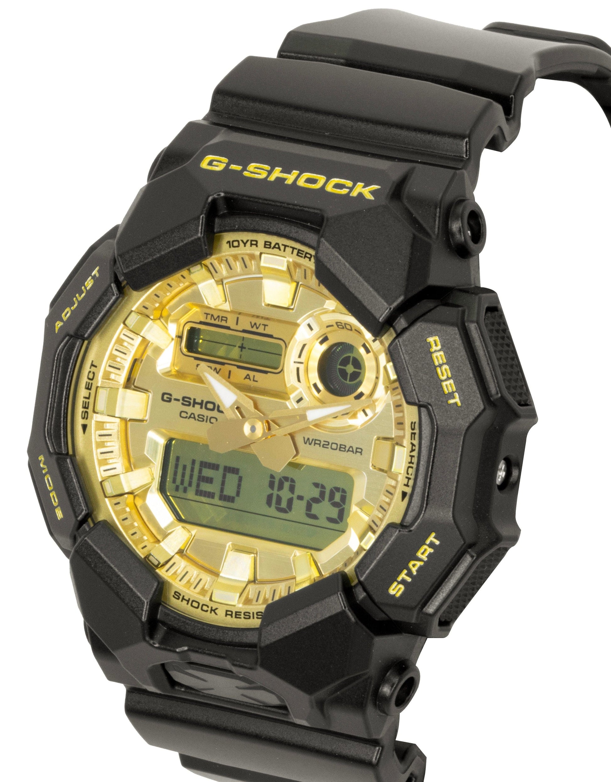 Casio G - Shock Bio - Based Resin Strap Analog Digital Gold Dial Quartz GA - 010GGB - 1A9 200M Men's Watch - Prestige Stones